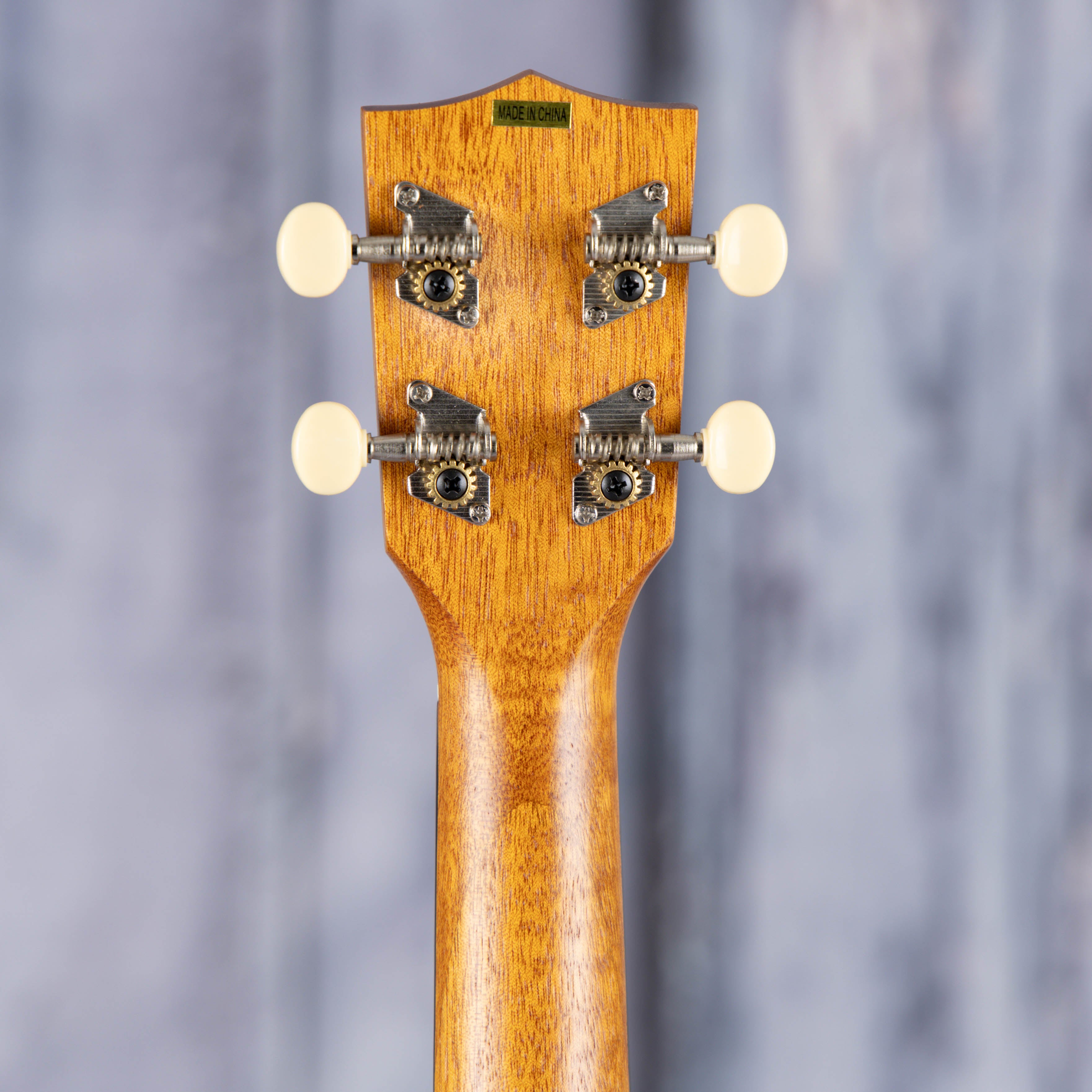 Kala MK-TE Makala Tenor Acoustic/Electric Ukulele, Natural, back headstock