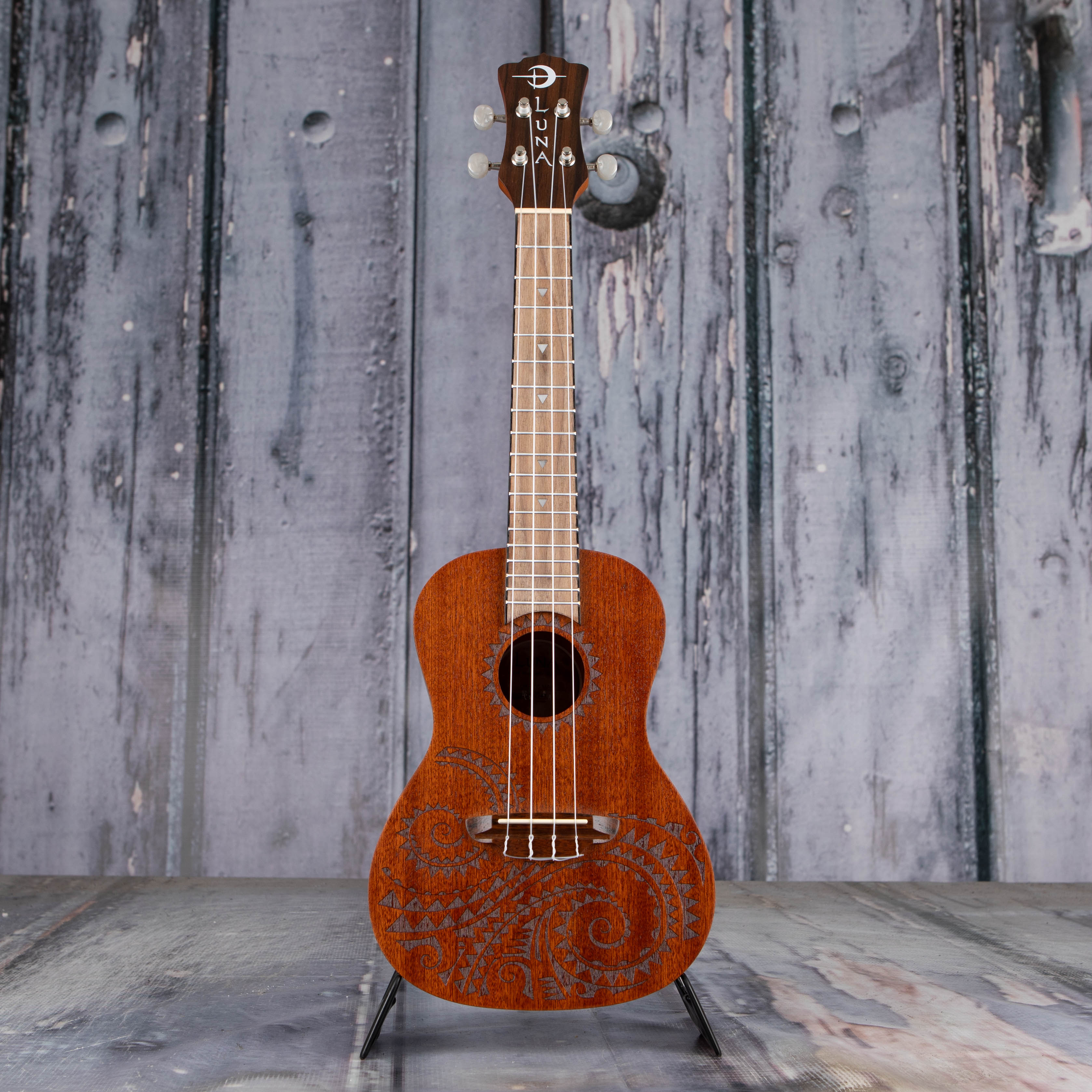 Luna Tattoo Concert Mahogany Uke Natural For Sale Replay Guitar Exchange