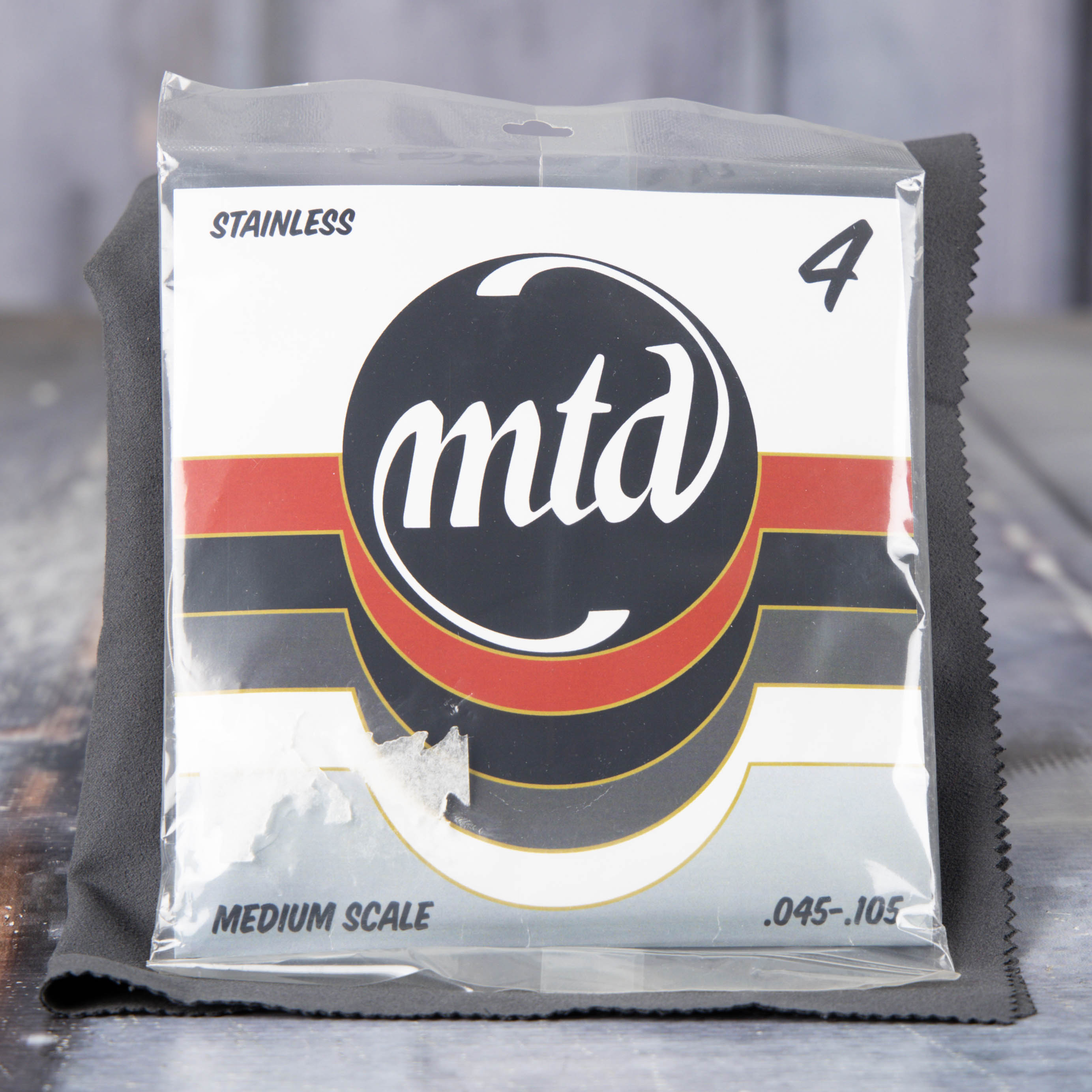 MTD 324M Stainless Steel Round Wound Medium Electric Bass Strings, 45-105