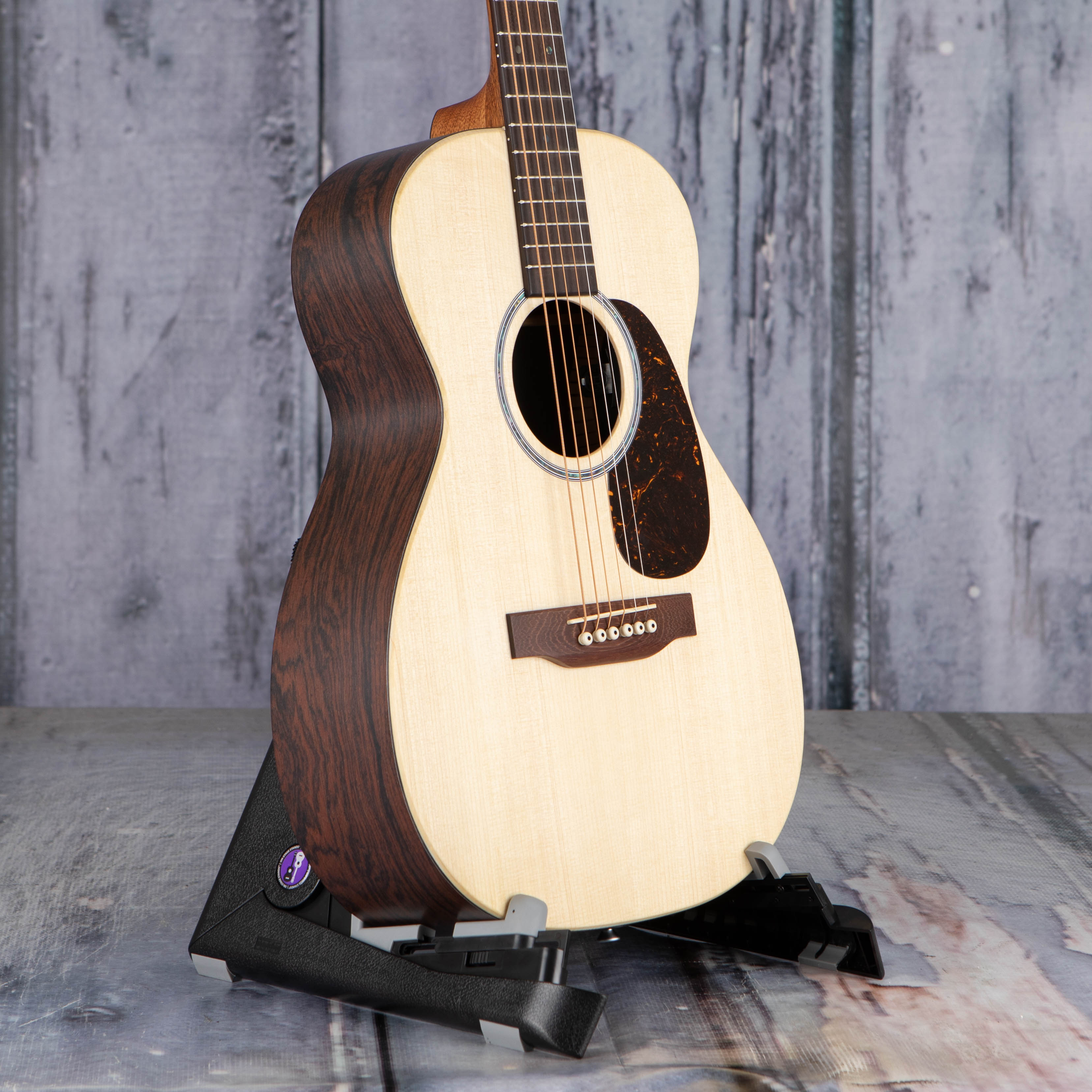 Martin 0-X2E Spruce/Cocobolo Acoustic/Electric Guitar, Natural, angle