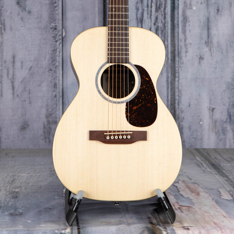Martin 0-X2E Spruce/Cocobolo Acoustic/Electric Guitar, Natural, front closeup