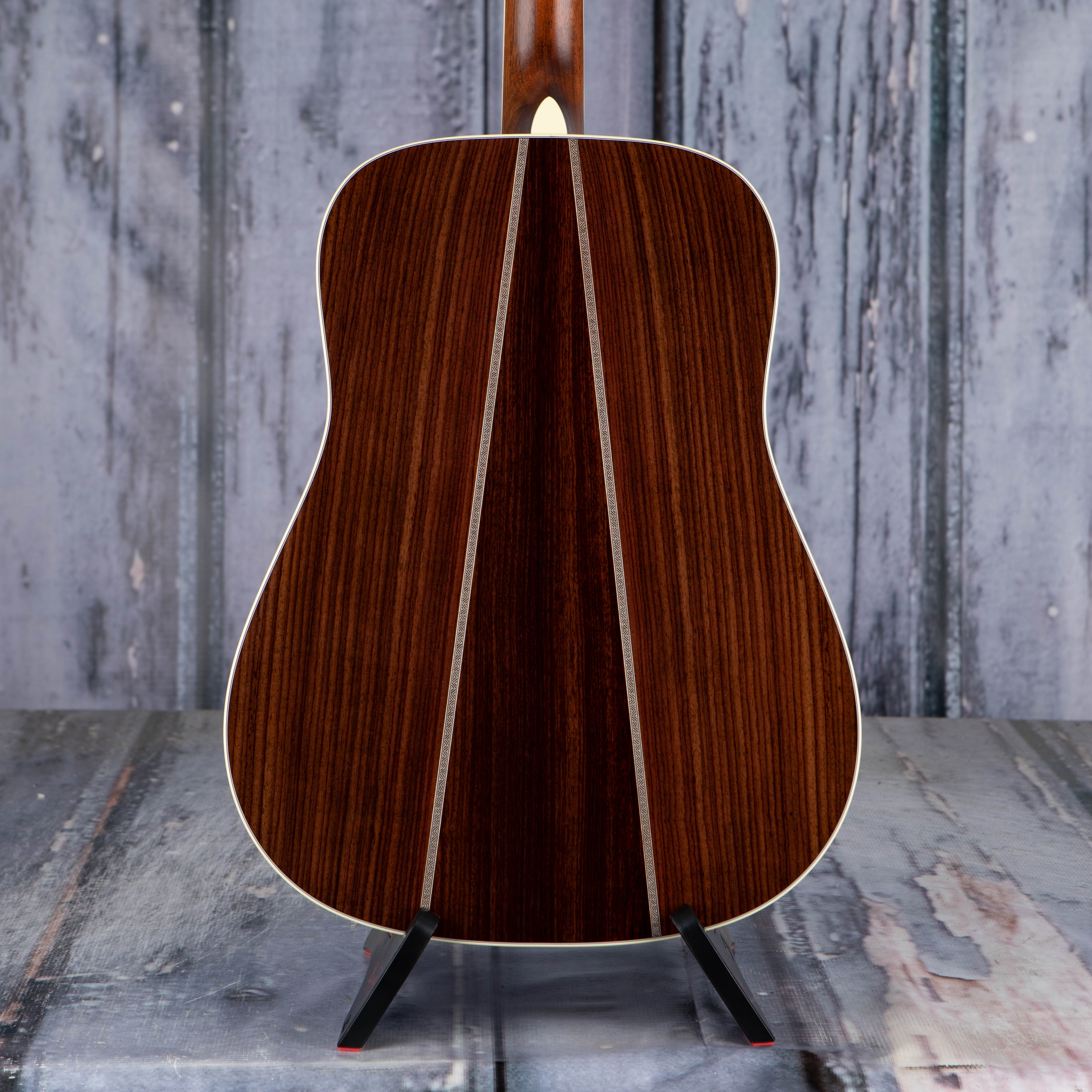 Martin HD-35 Left-Handed Acoustic Guitar, Natural, back closeup