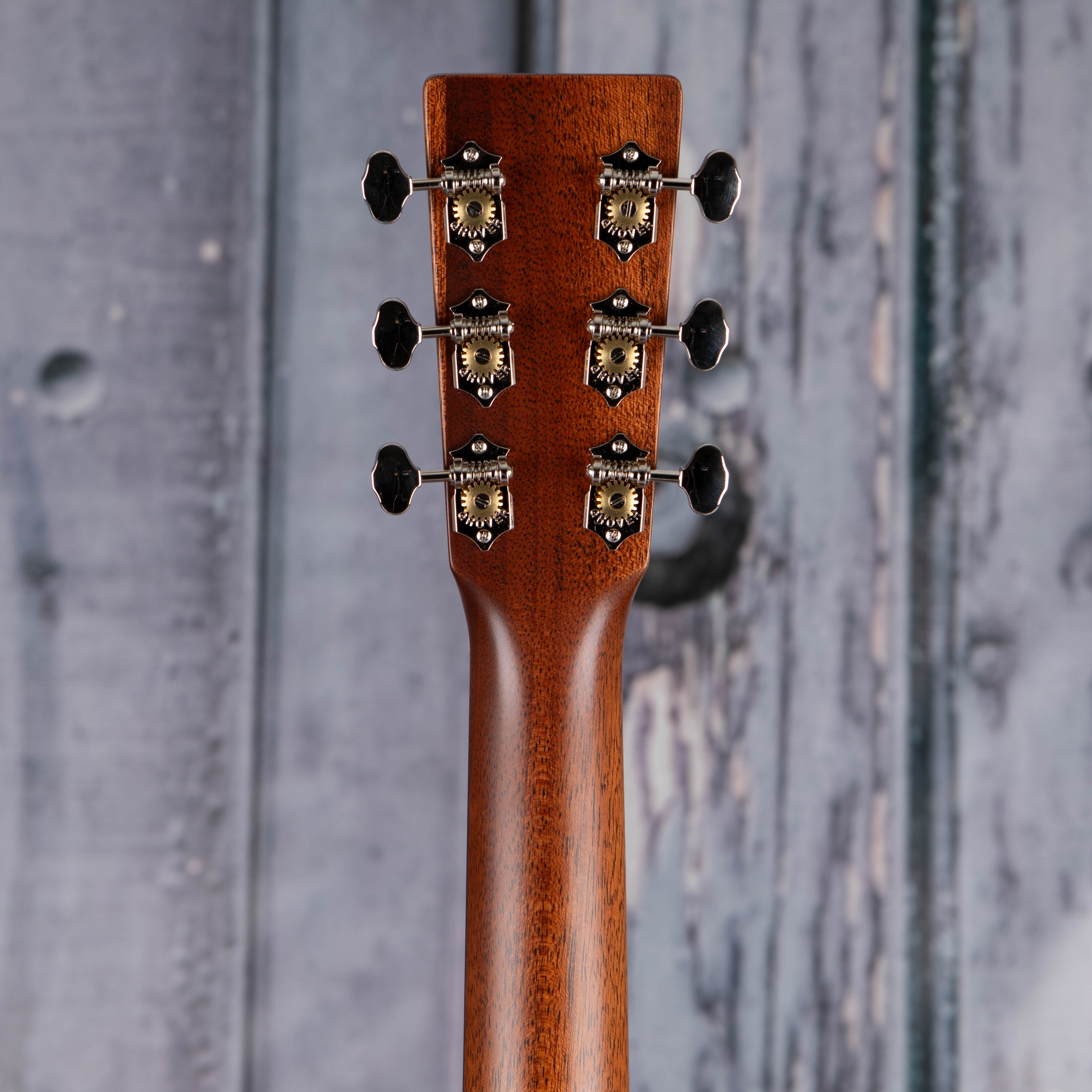 Martin D-17 Acoustic Guitar, Dark Mahogany, back headstock