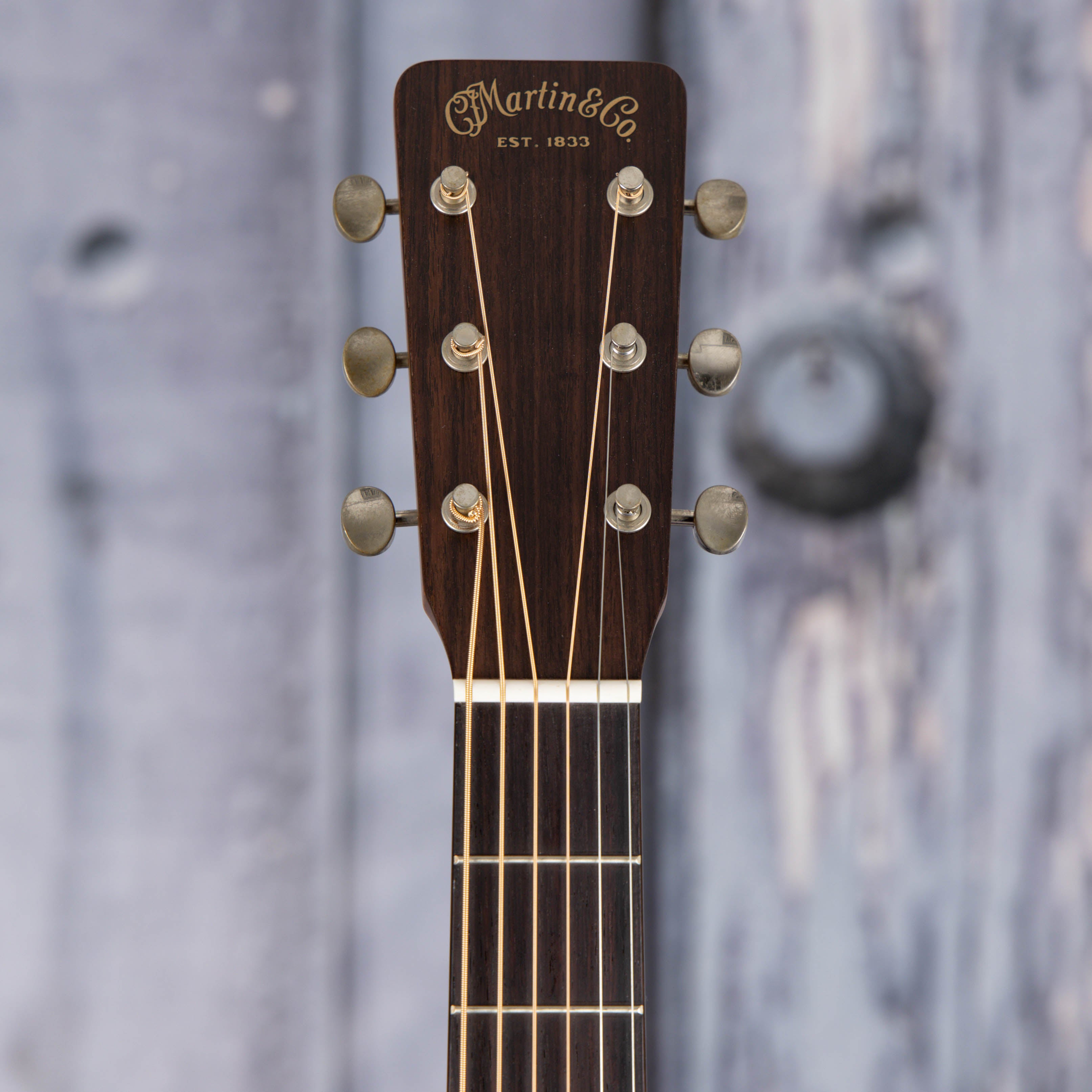 Martin D-18 1955 CFM IV 70th Acoustic Guitar, Natural, front headstock