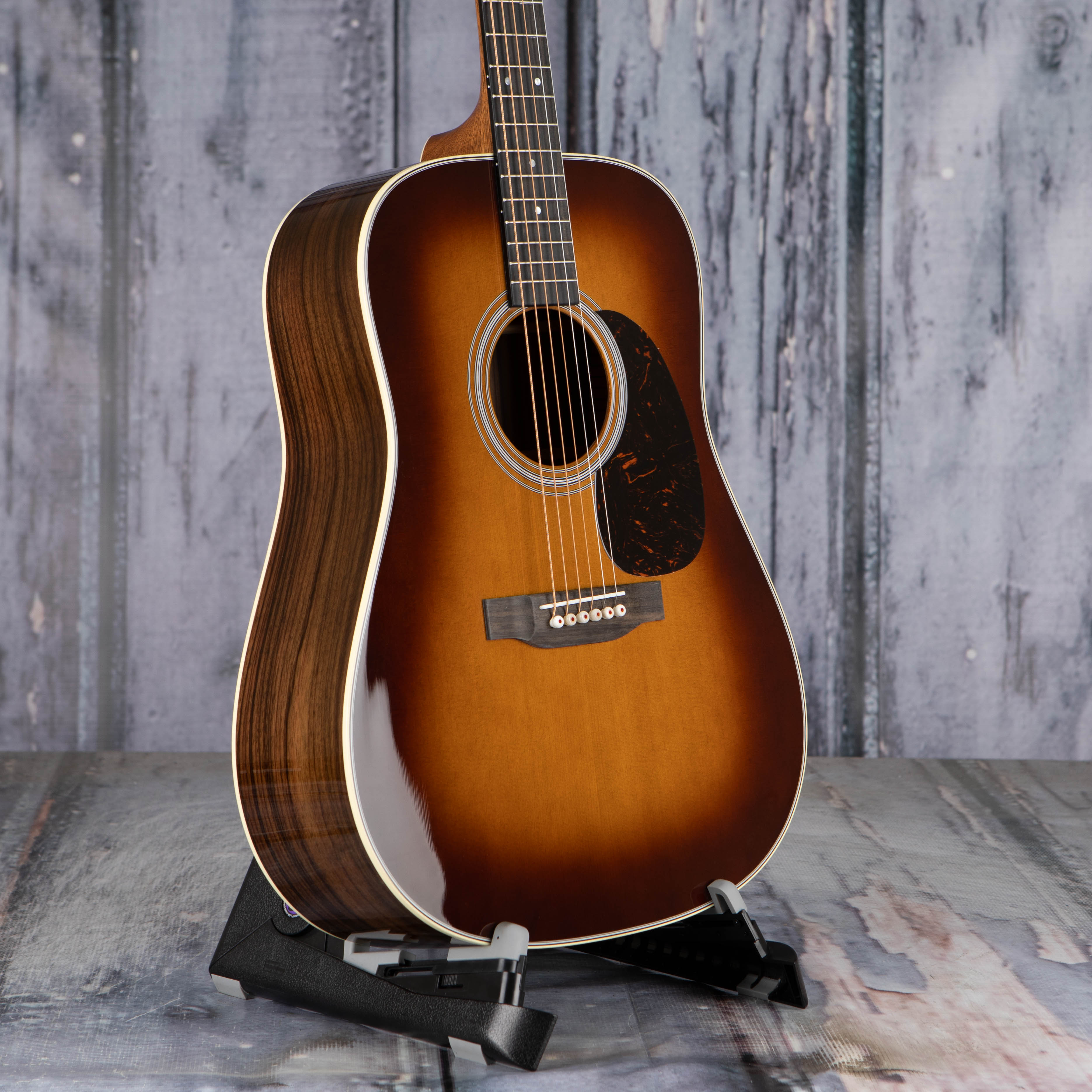 Martin D-28 Acoustic Guitar, 1933 Ambertone, angle