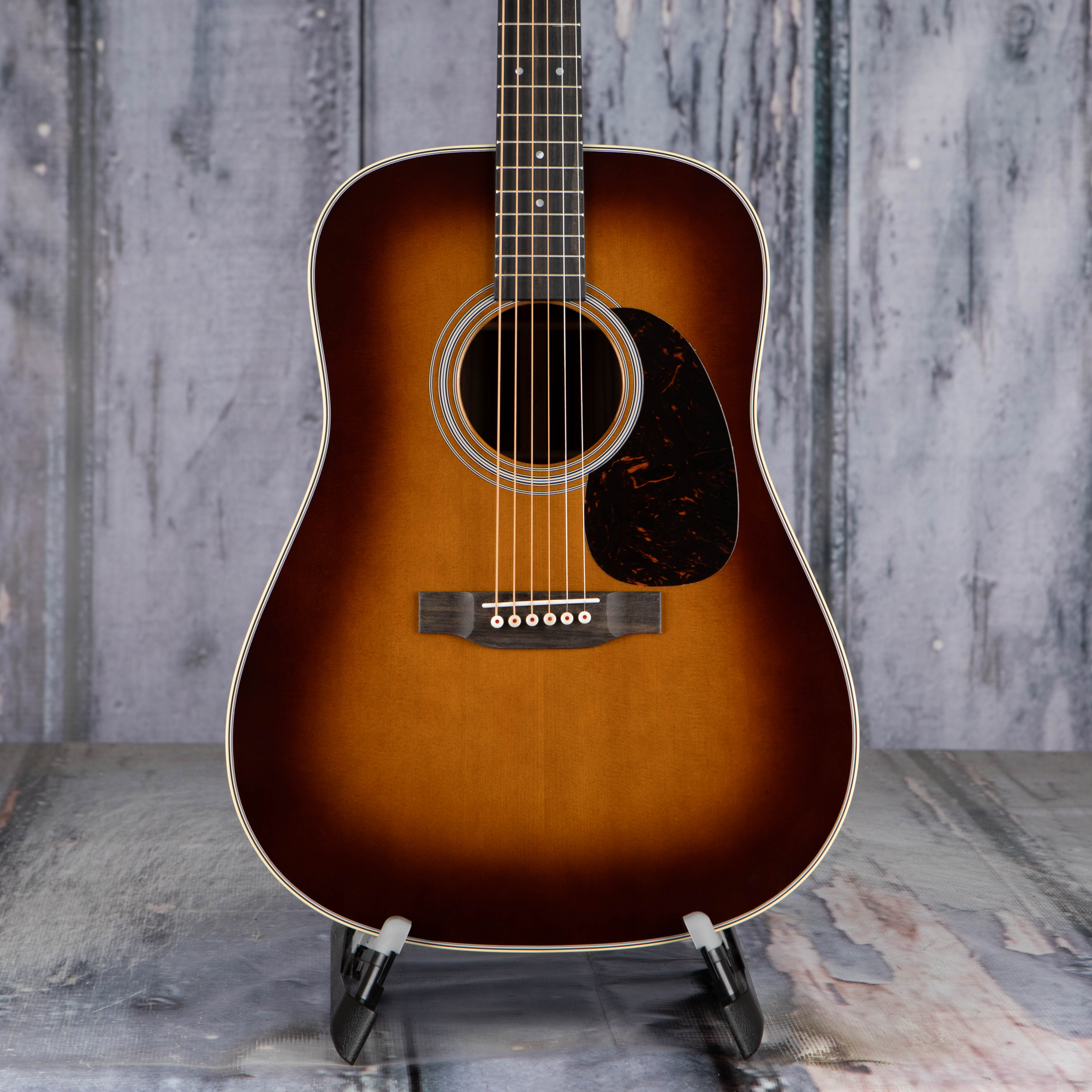Martin D-28 Acoustic Guitar, 1933 Ambertone, front closeup
