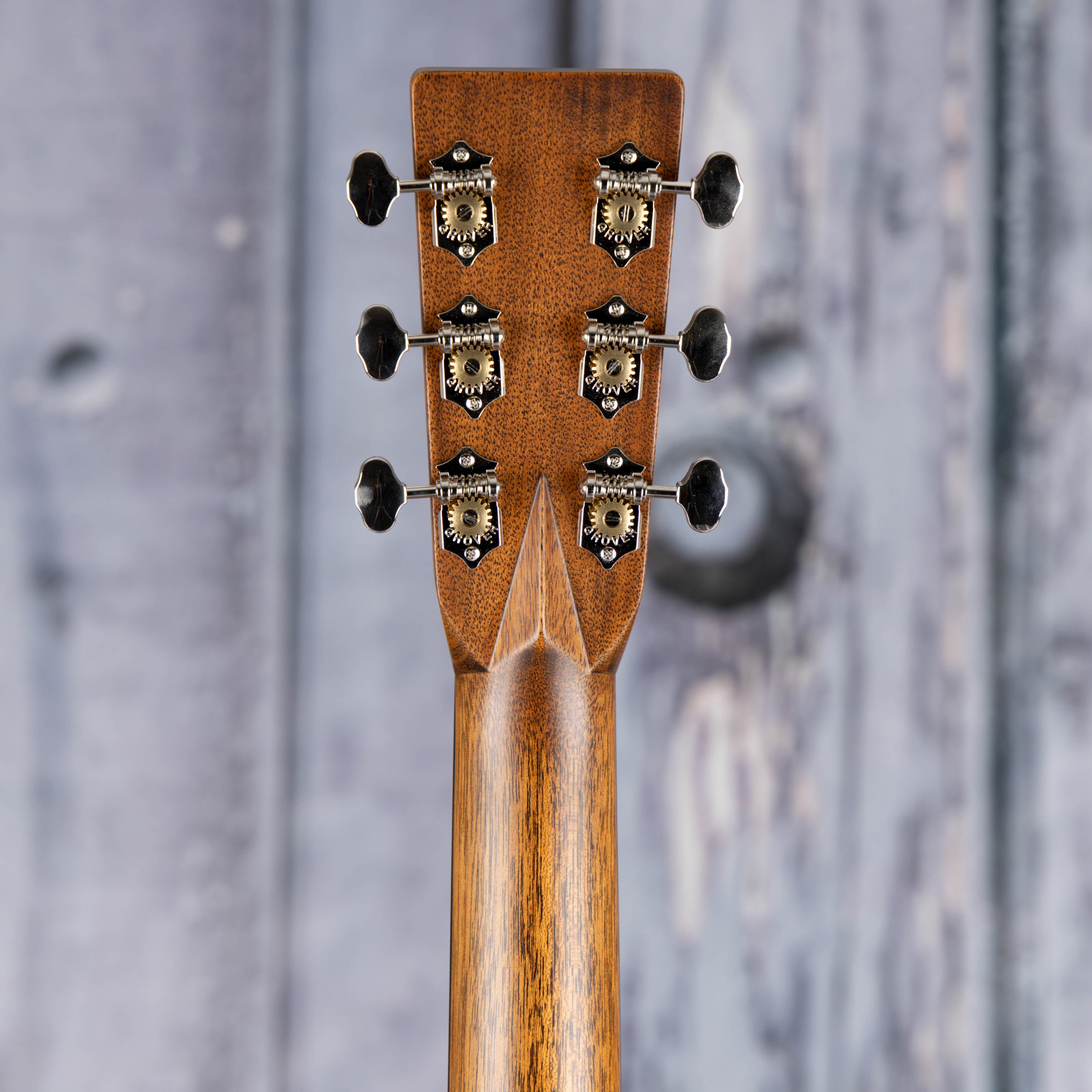 Martin D-28 Standard Acoustic Guitar, Natural, back headstock