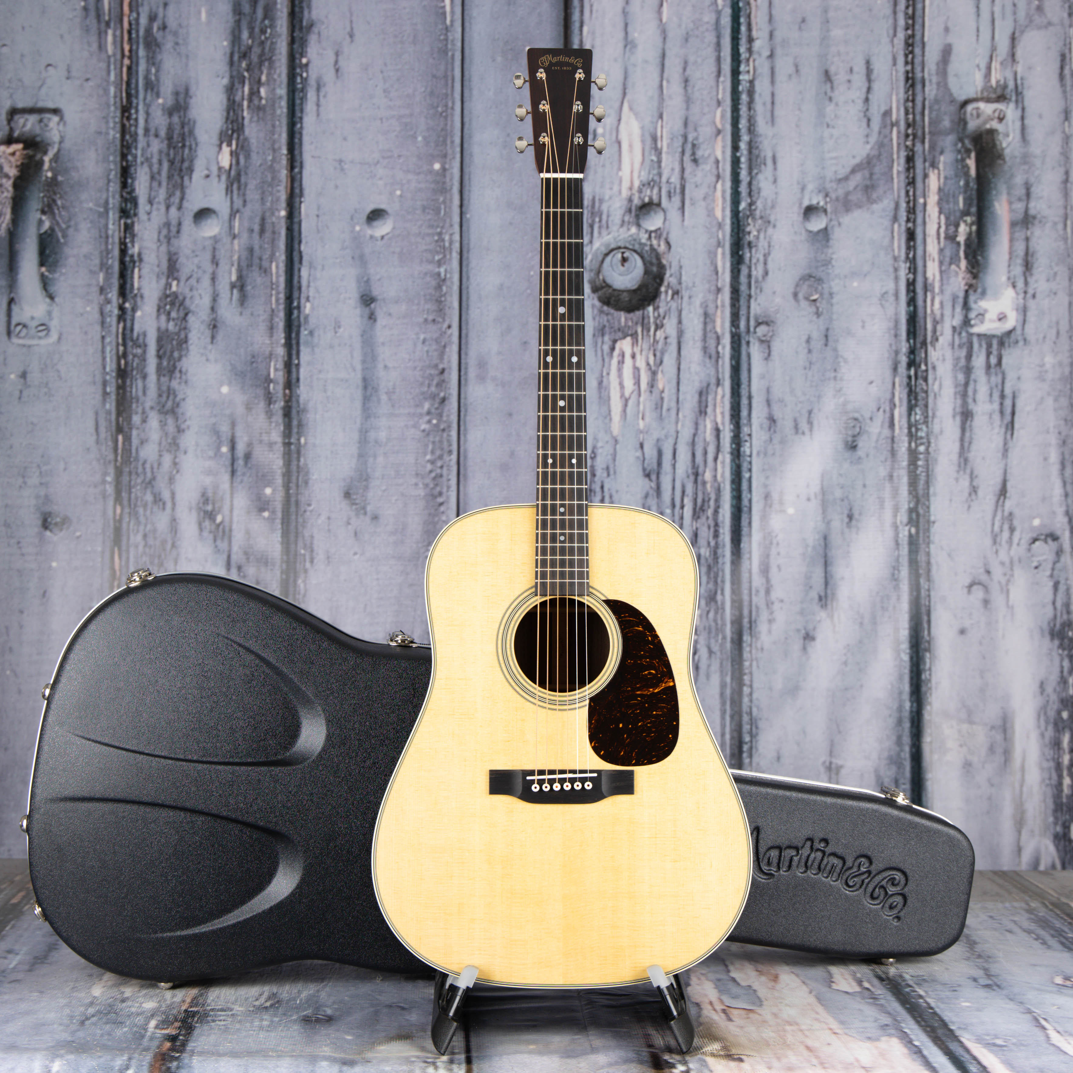Martin D-28 Standard Acoustic Guitar, Natural, case