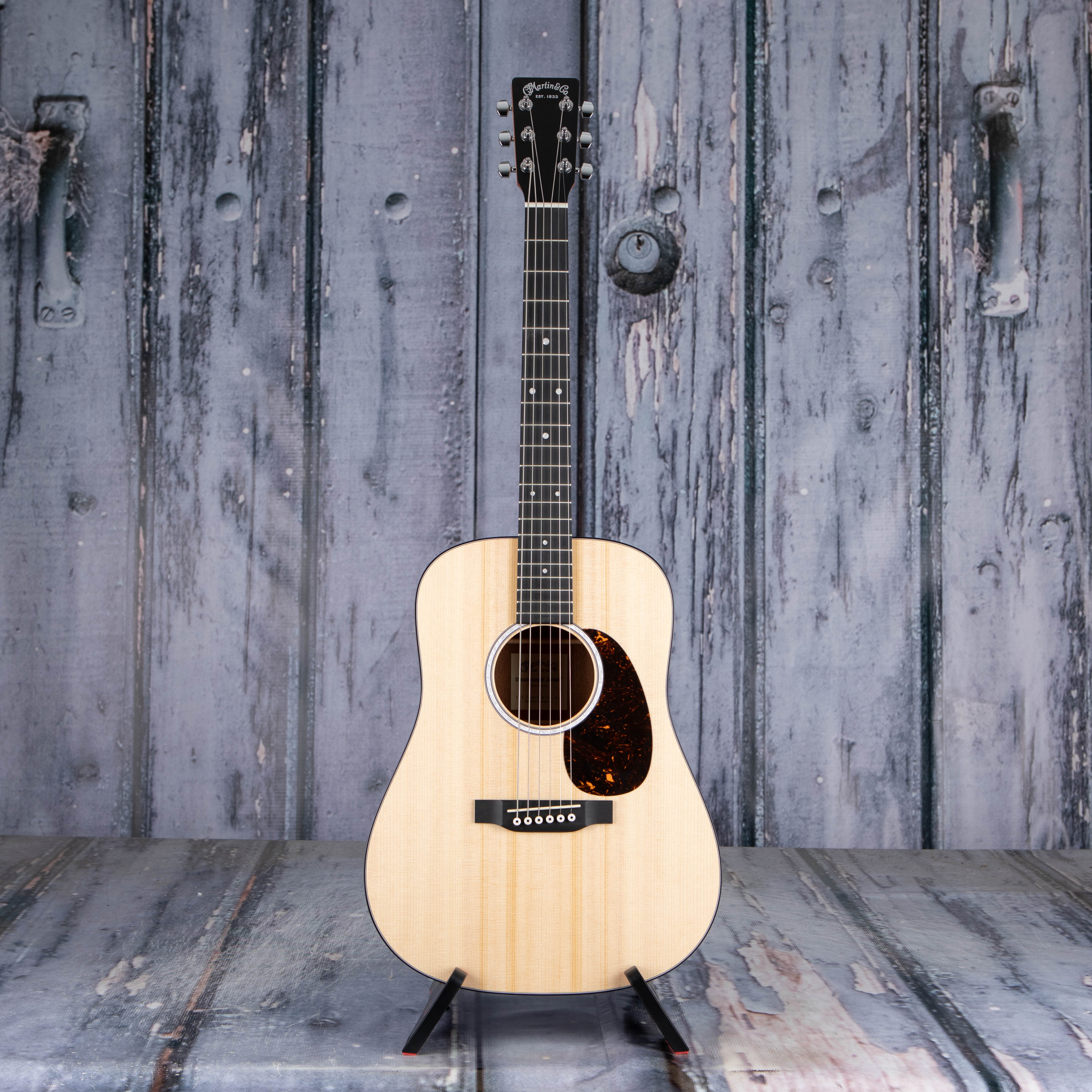 Martin D Jr-10 Acoustic Guitar, Natural Spruce, front