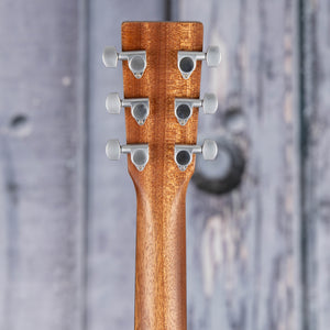 Martin D-X2E Brazilian Acoustic/Electric Guitar, Natural, back headstock