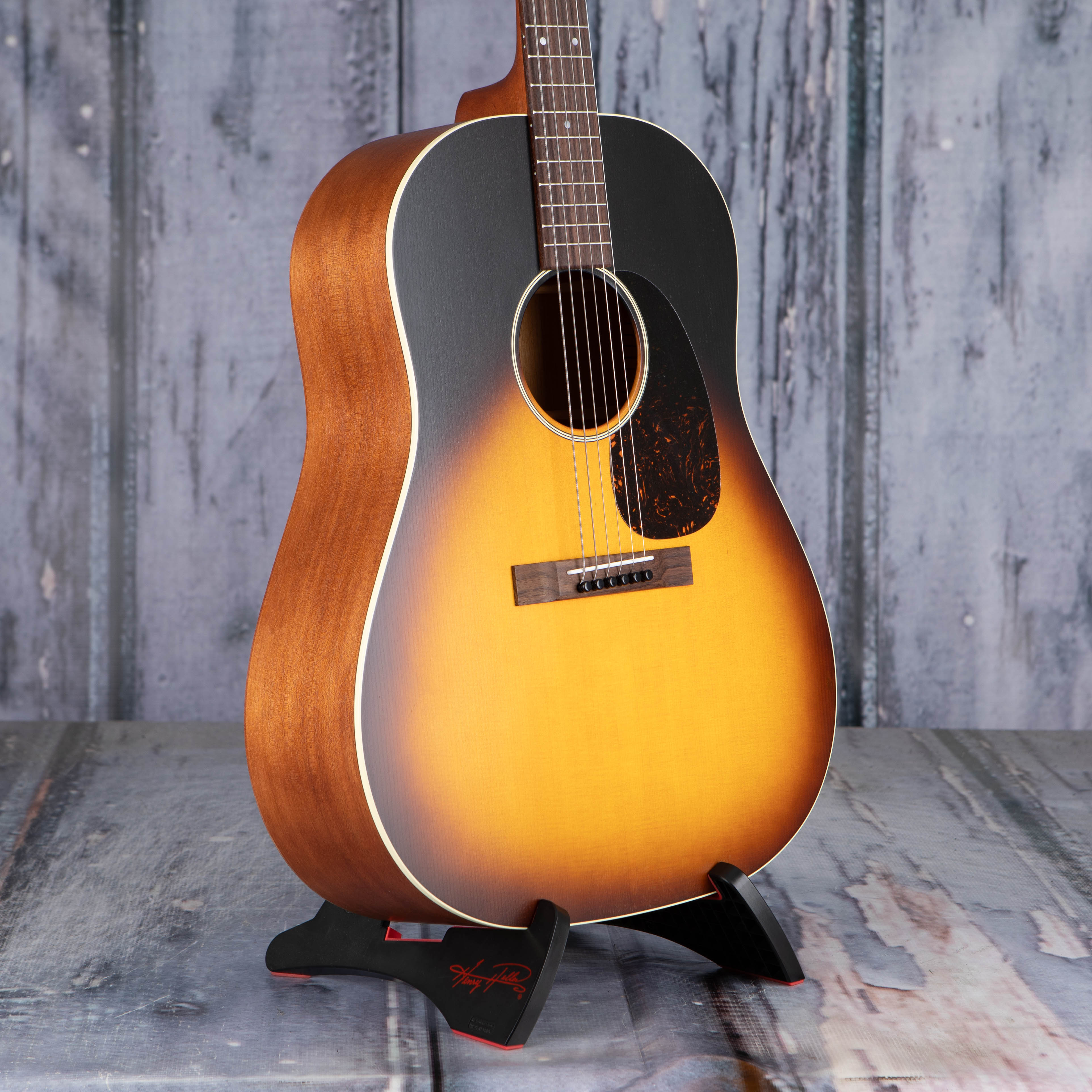 Martin DSS-17 Acoustic Guitar, Whiskey Sunset, angle