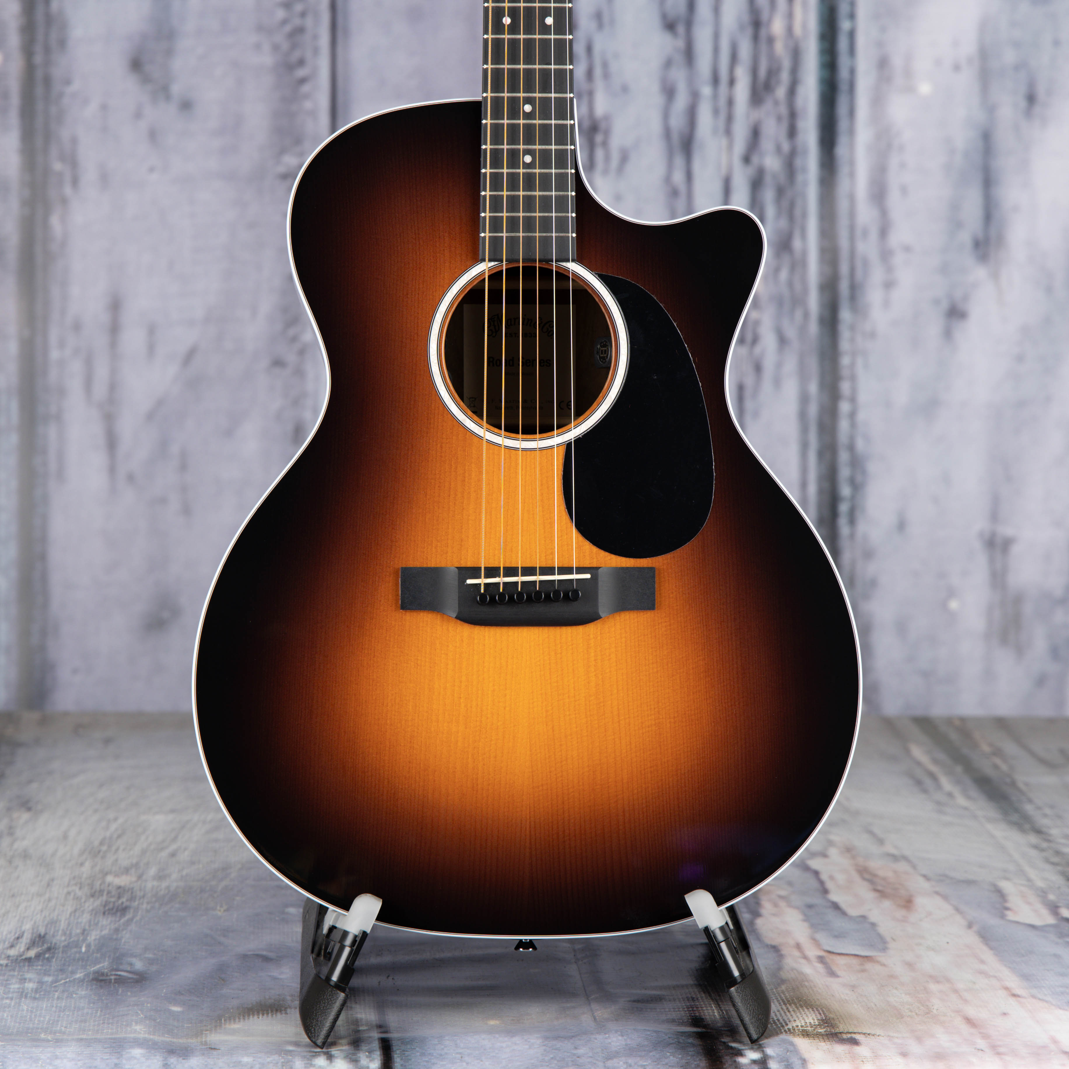 Martin GPC-13E Acoustic/Electric Guitar, Burst, front closeup