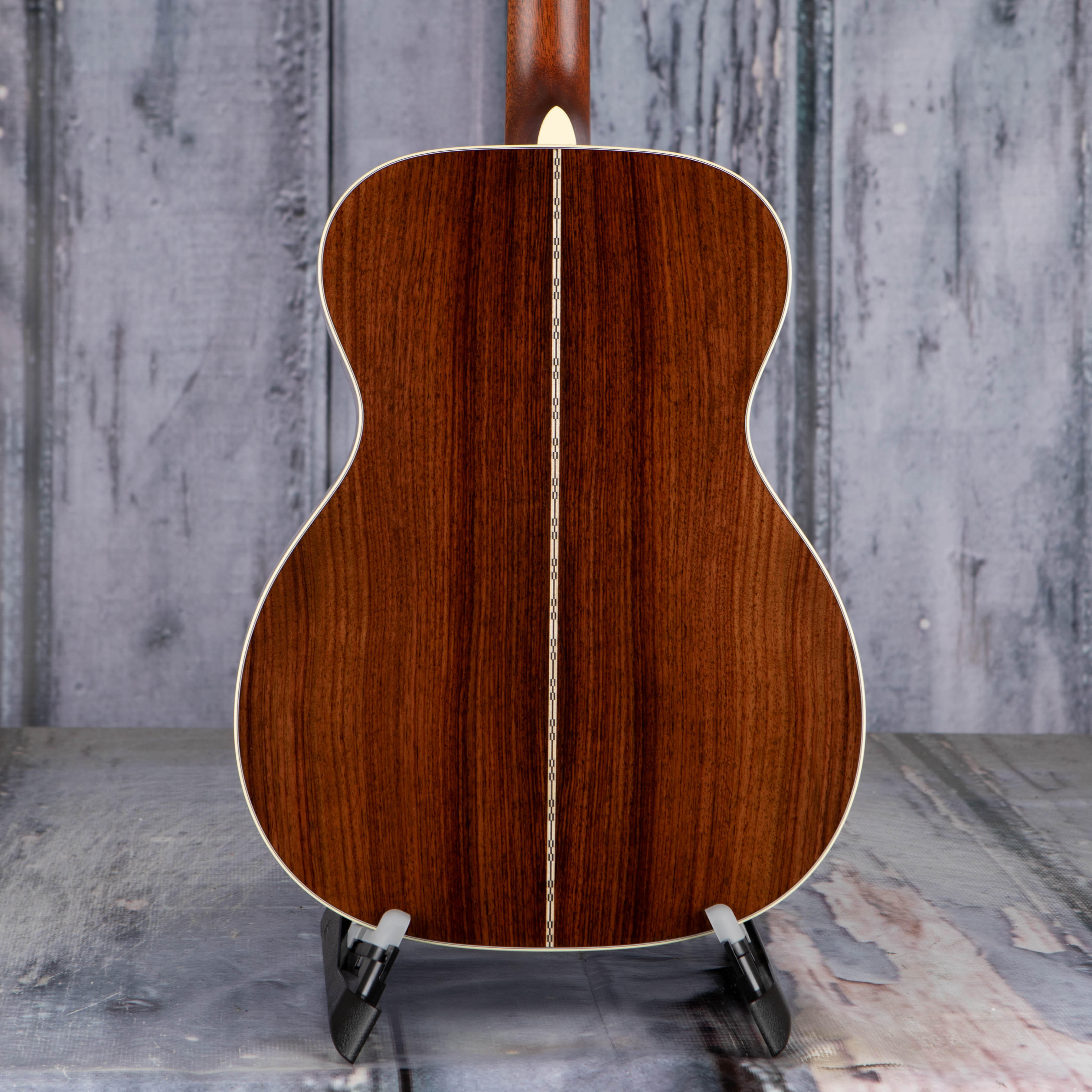 Martin OM-28 Acoustic Guitar, Natural, back closeup