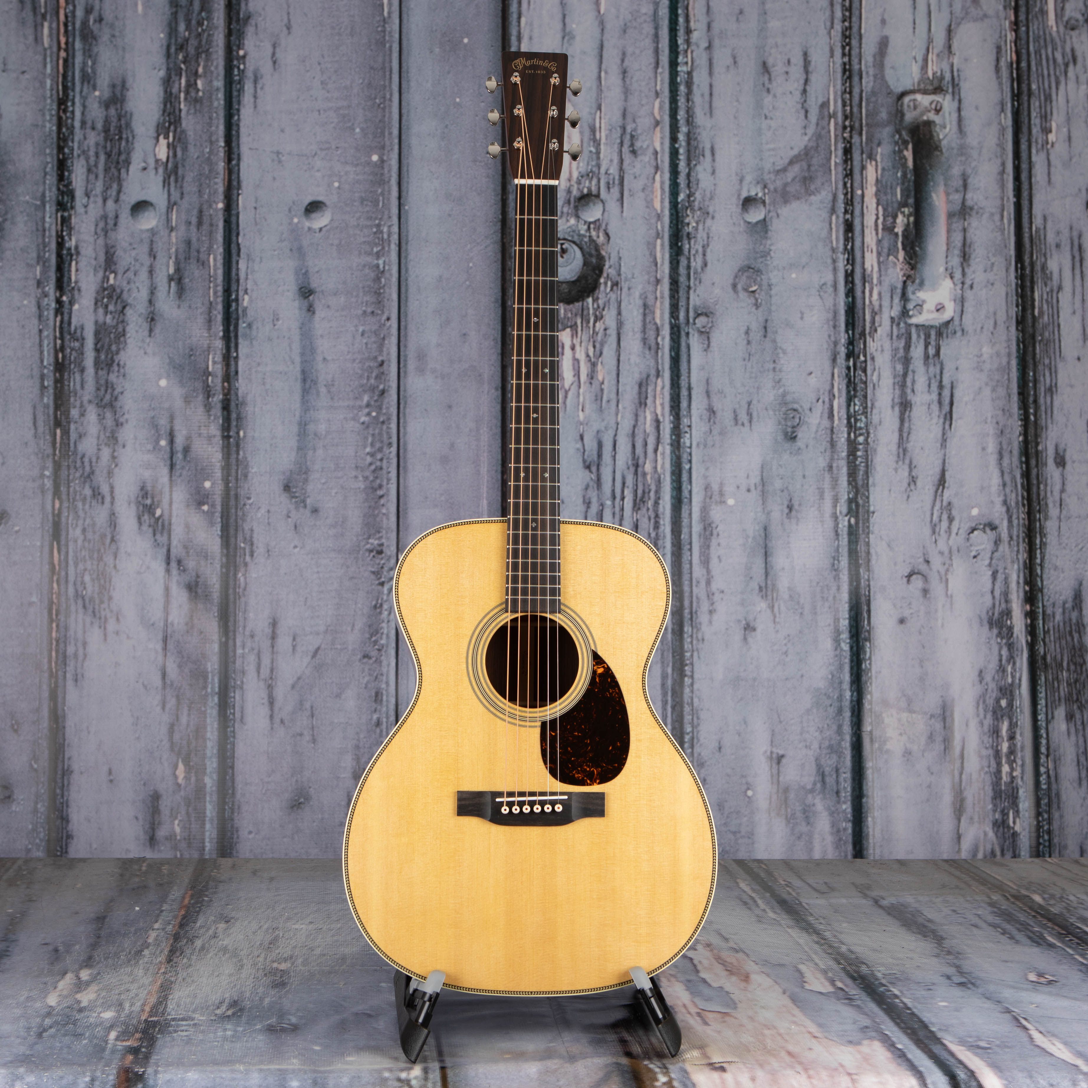 Martin OM-28 Acoustic Guitar, Natural, front