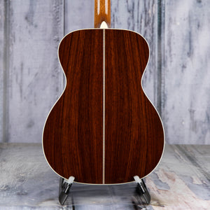 Martin OM-42 Acoustic Guitar, Natural, back closeup