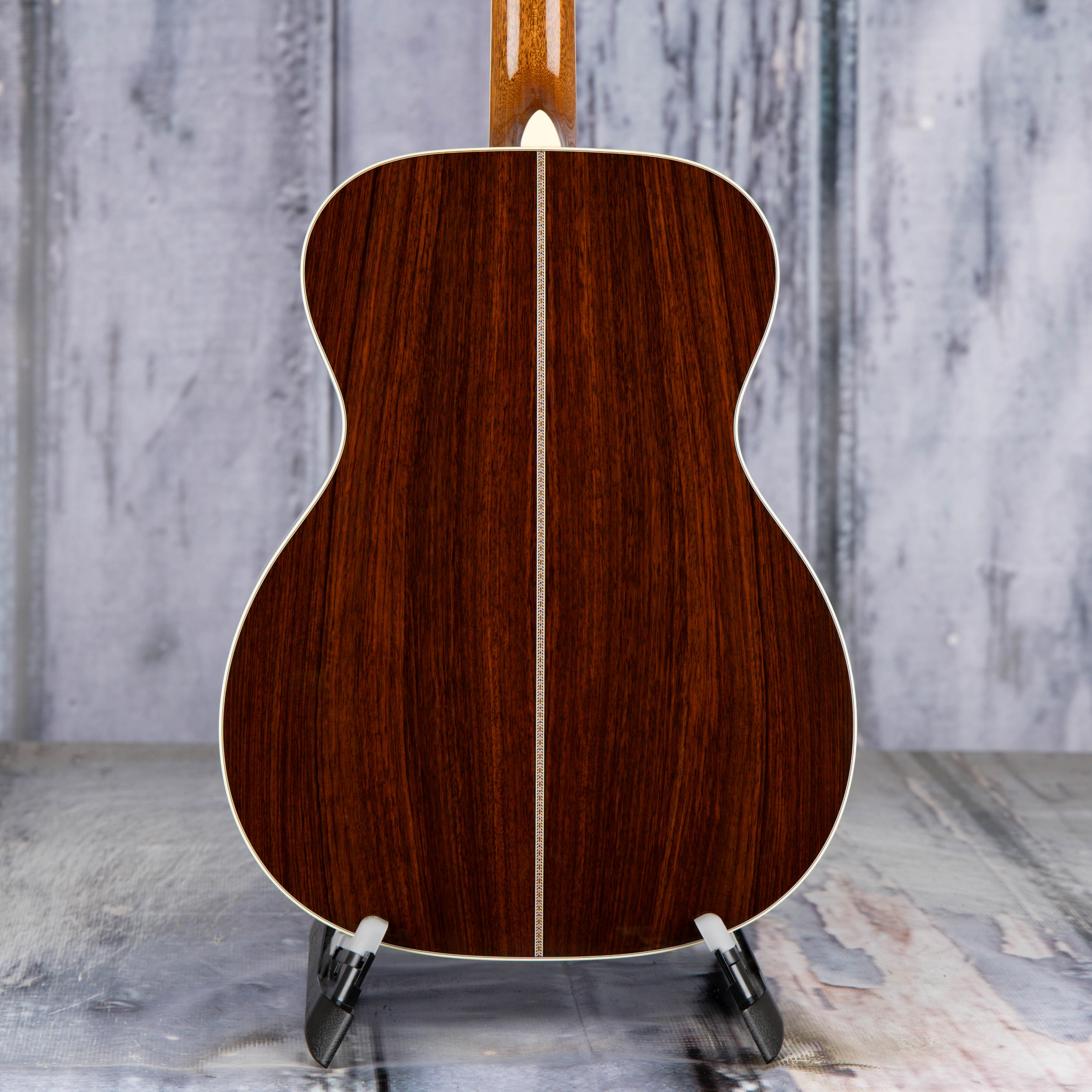 Martin OM-42 Acoustic Guitar, Natural, back closeup