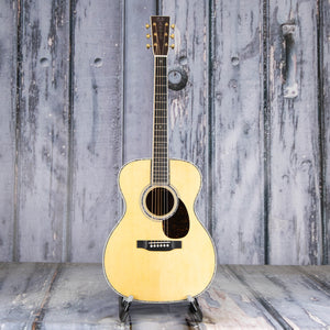 Martin OM-42 Acoustic Guitar, Natural, front