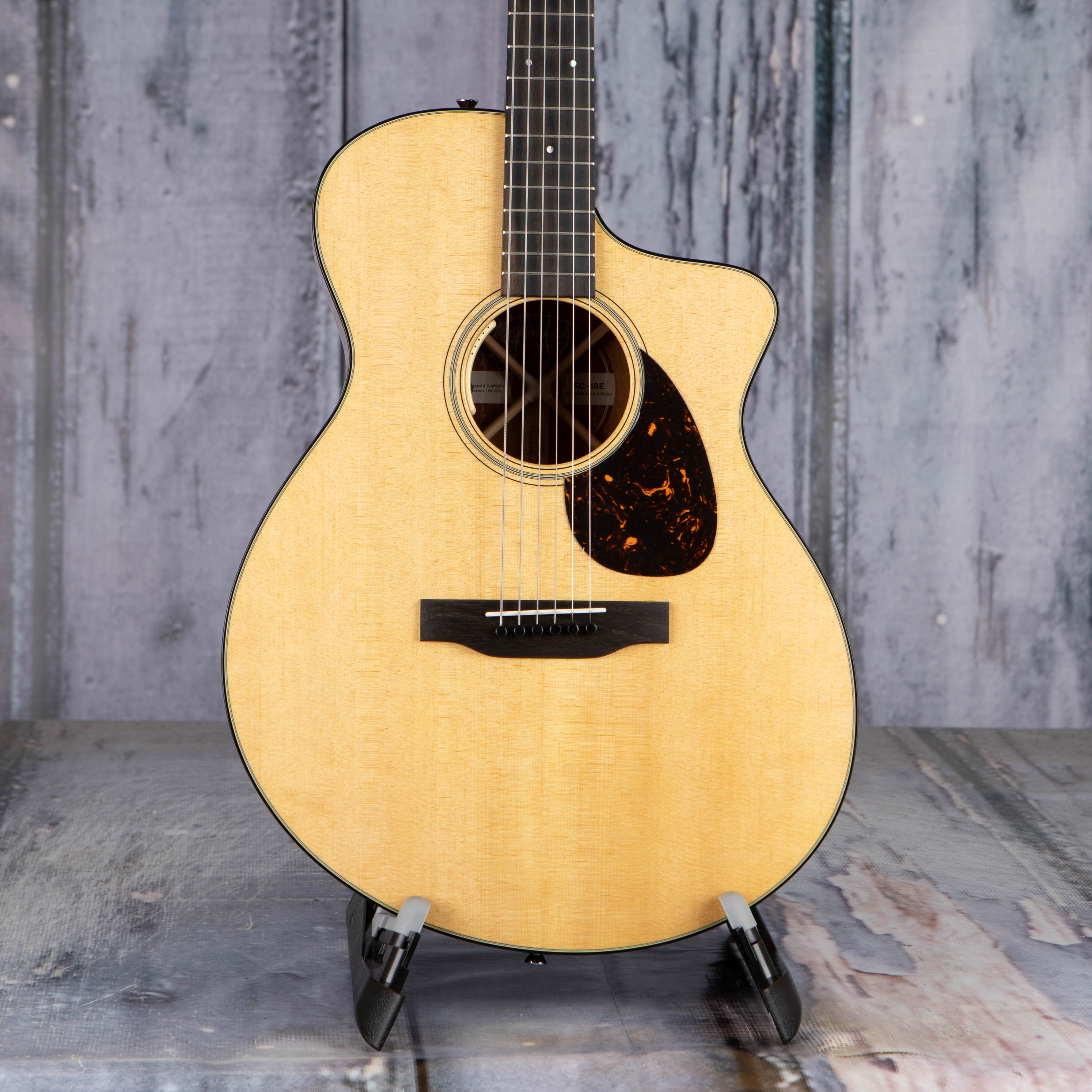 Martin SC-18E Acoustic/Electric Guitar, Aged Natural, front closeup