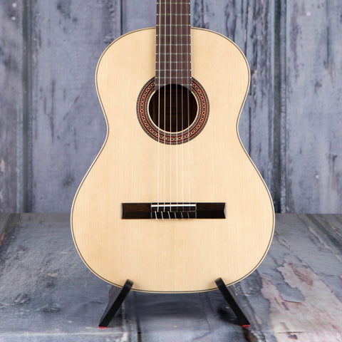 Ortega Traditional Series R210 Classical Guitar, Natural, front closeup