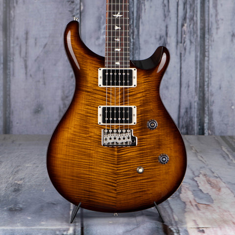 Paul Reed Smith CE 24 Electric Guitar, Black Amber, front closeup