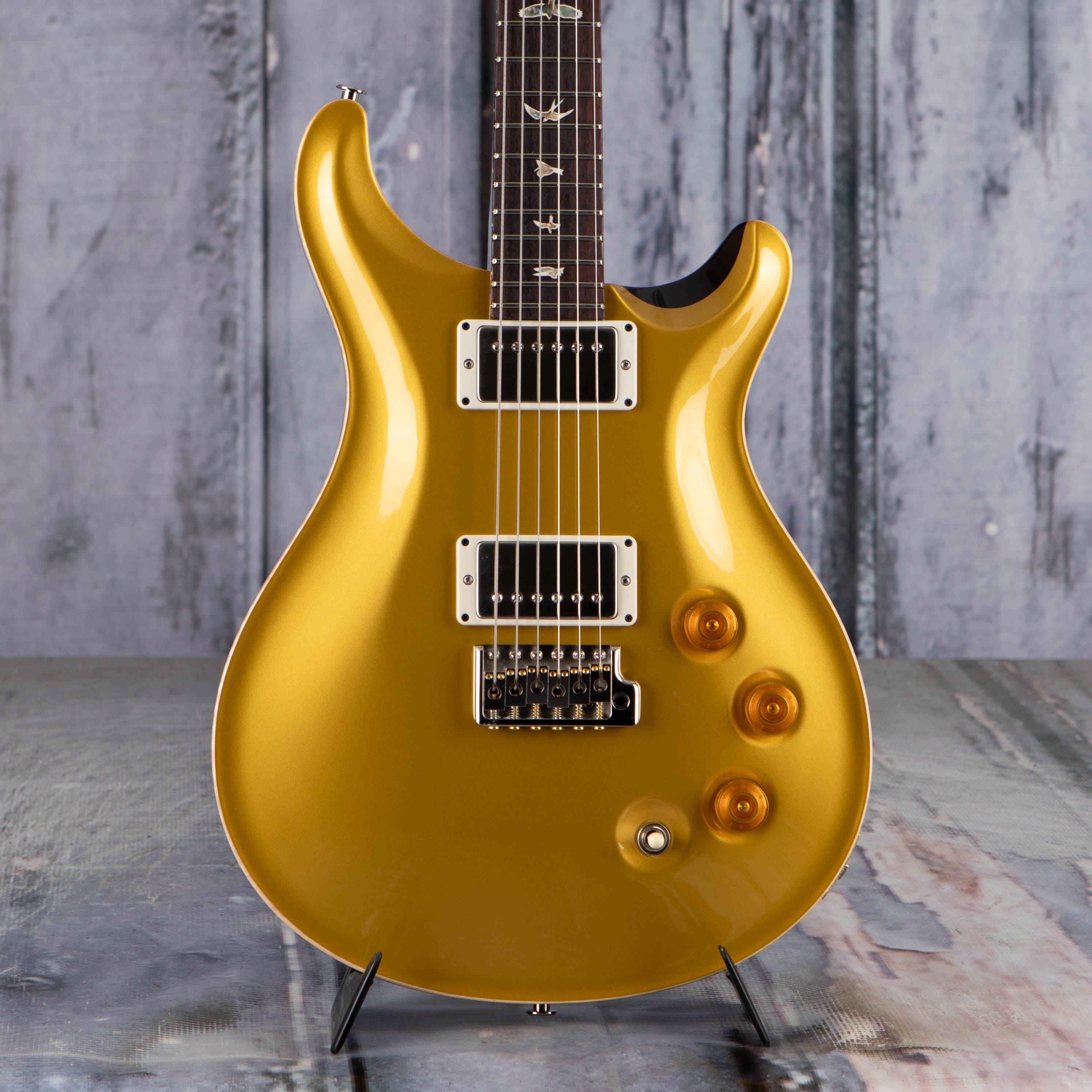 Paul Reed Smith DGT Electric Guitar, Gold Top, front closeup