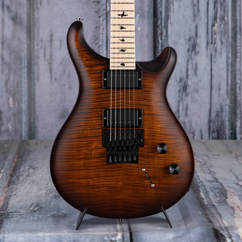 Paul Reed Smith Dustie Waring CE 24 Floyd Electric Guitar, Amber Wrap Burst Satin, front closeup