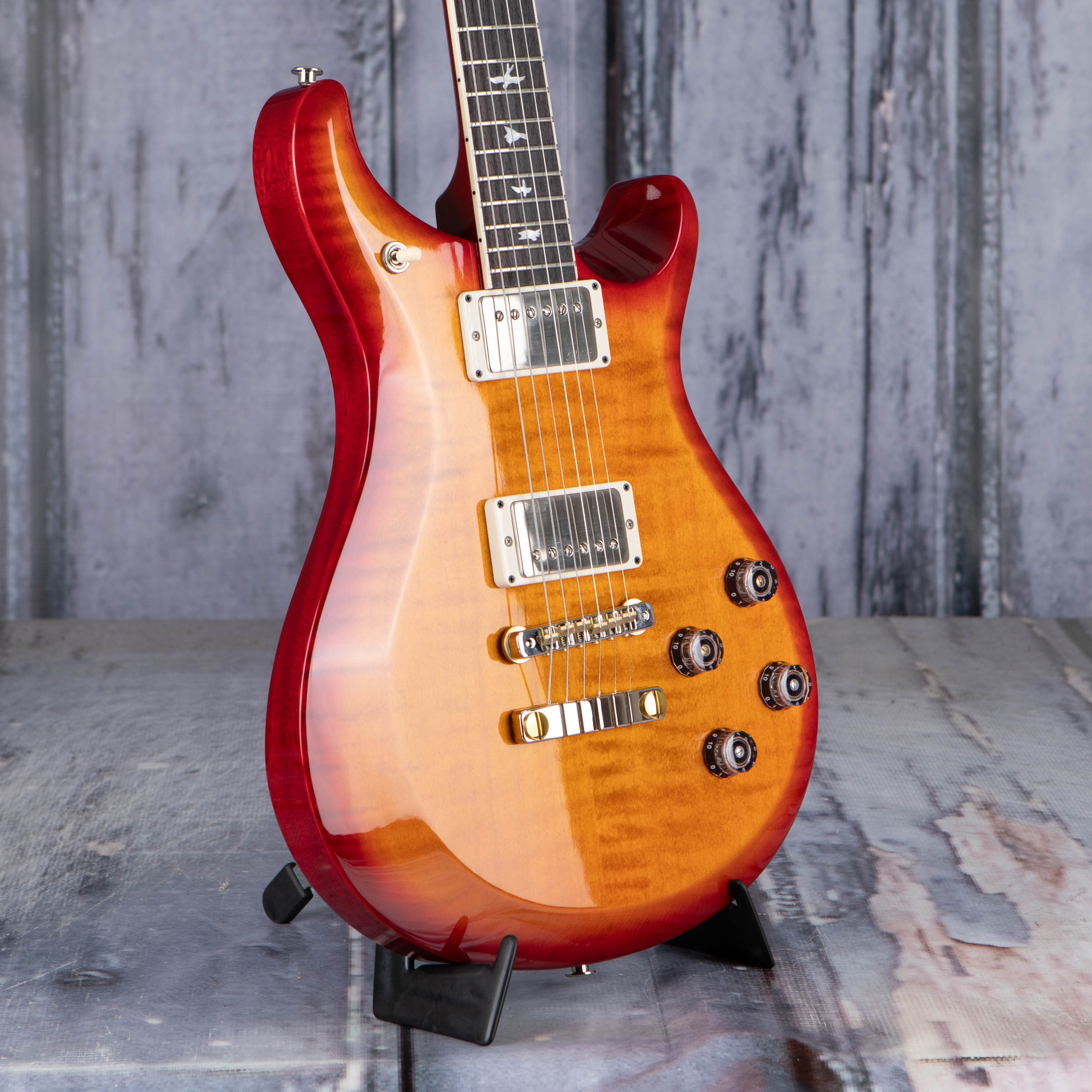 Paul Reed Smith S2 10th Anniversary McCarty 594 Electric Guitar, Dark Cherry Sunburst, angle