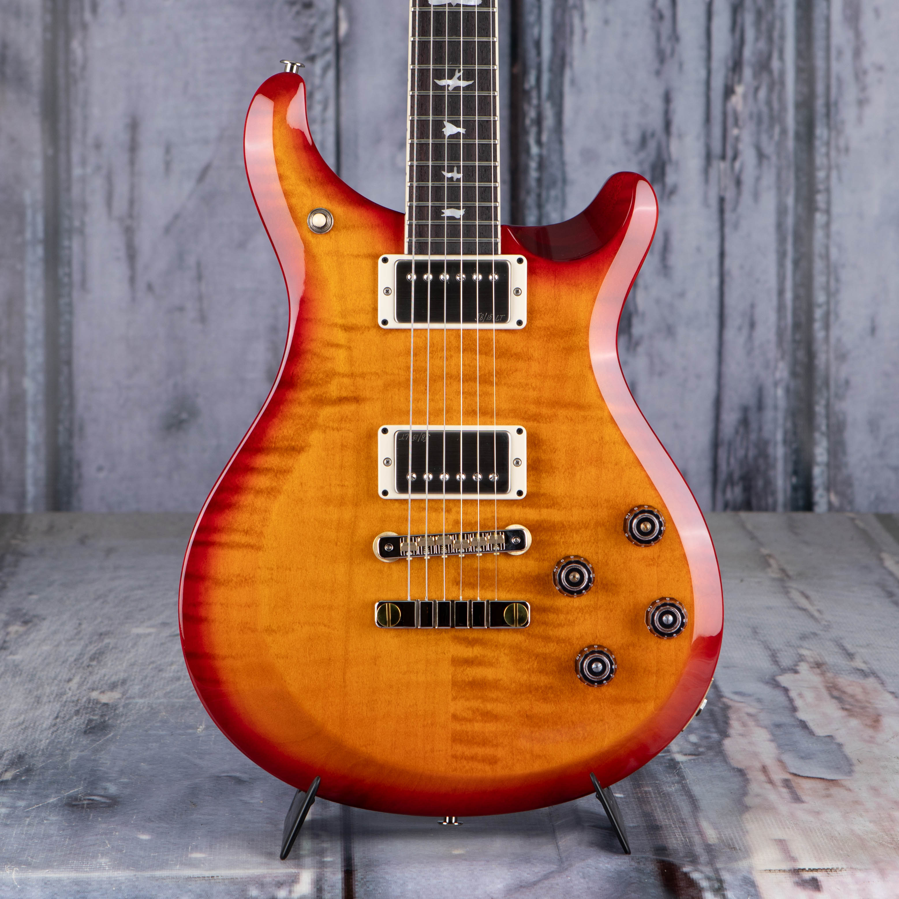 Paul Reed Smith S2 10th Anniversary McCarty 594 Electric Guitar, Dark Cherry Sunburst, front closeup