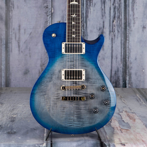 Paul Reed Smith S2 McCarty 594 Singlecut Electric Guitar, Faded Gray Black Blue Burst, front closeup