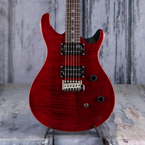 Paul Reed Smith SE CE 24 Electric Guitar, Black Cherry, front closeup