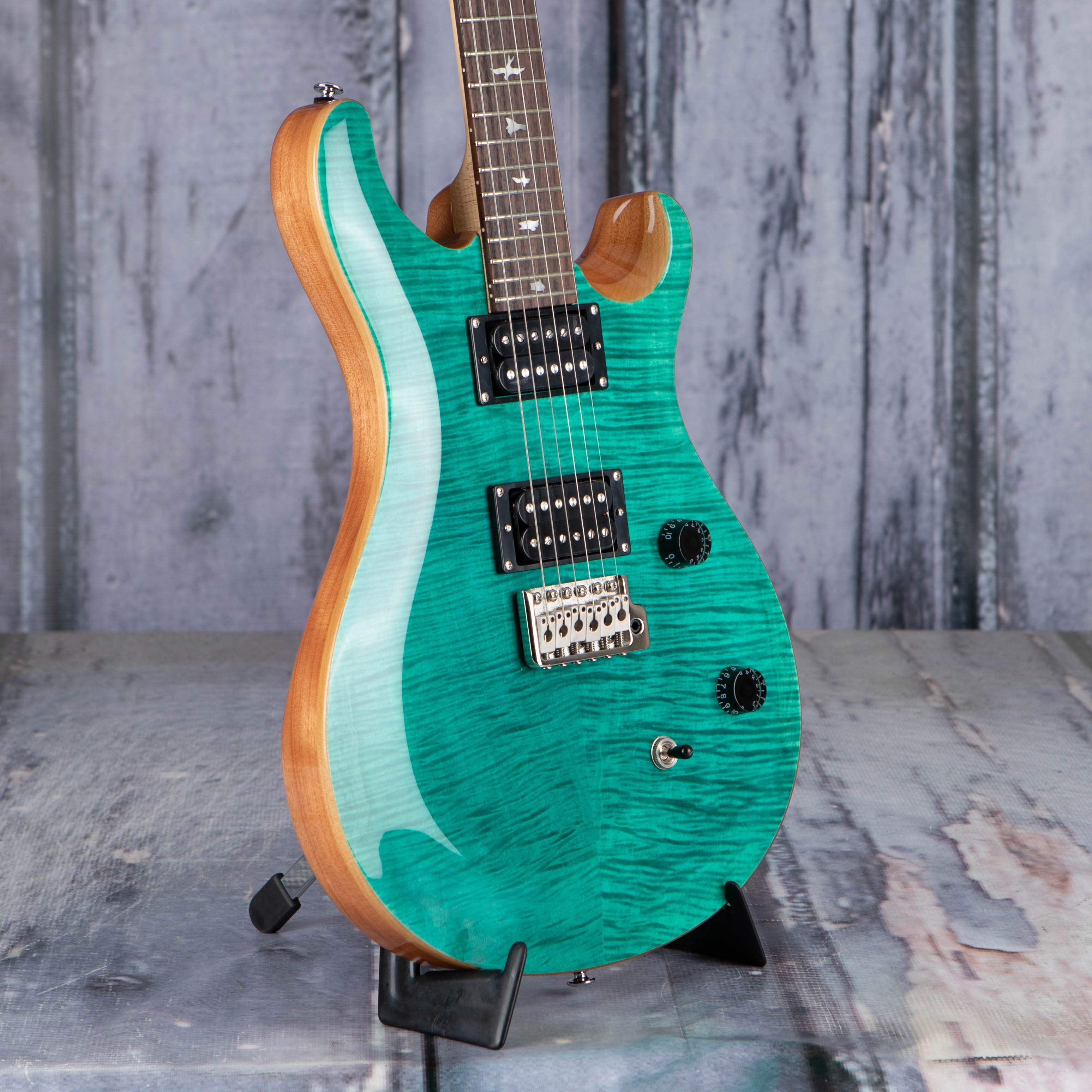 Paul Reed Smith SE CE 24 Electric Guitar, Turquoise, angle