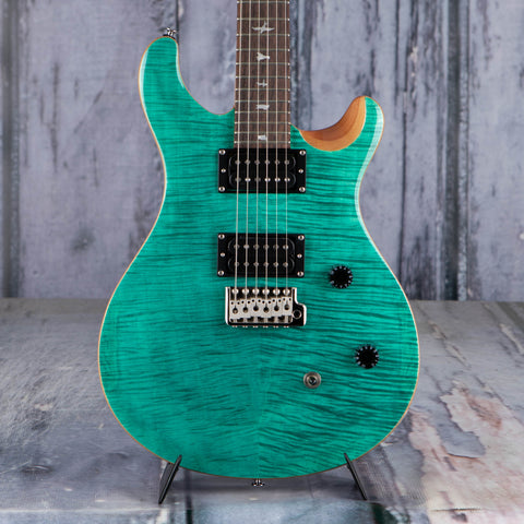 Paul Reed Smith SE CE 24 Electric Guitar, Turquoise, front closeup