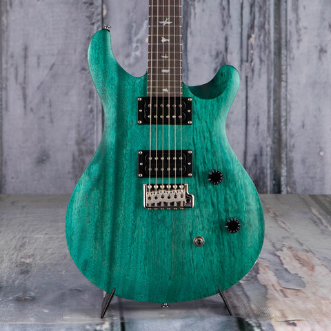 Paul Reed Smith SE CE 24 Standard Satin Electric Guitar, Turquoise, front closeup