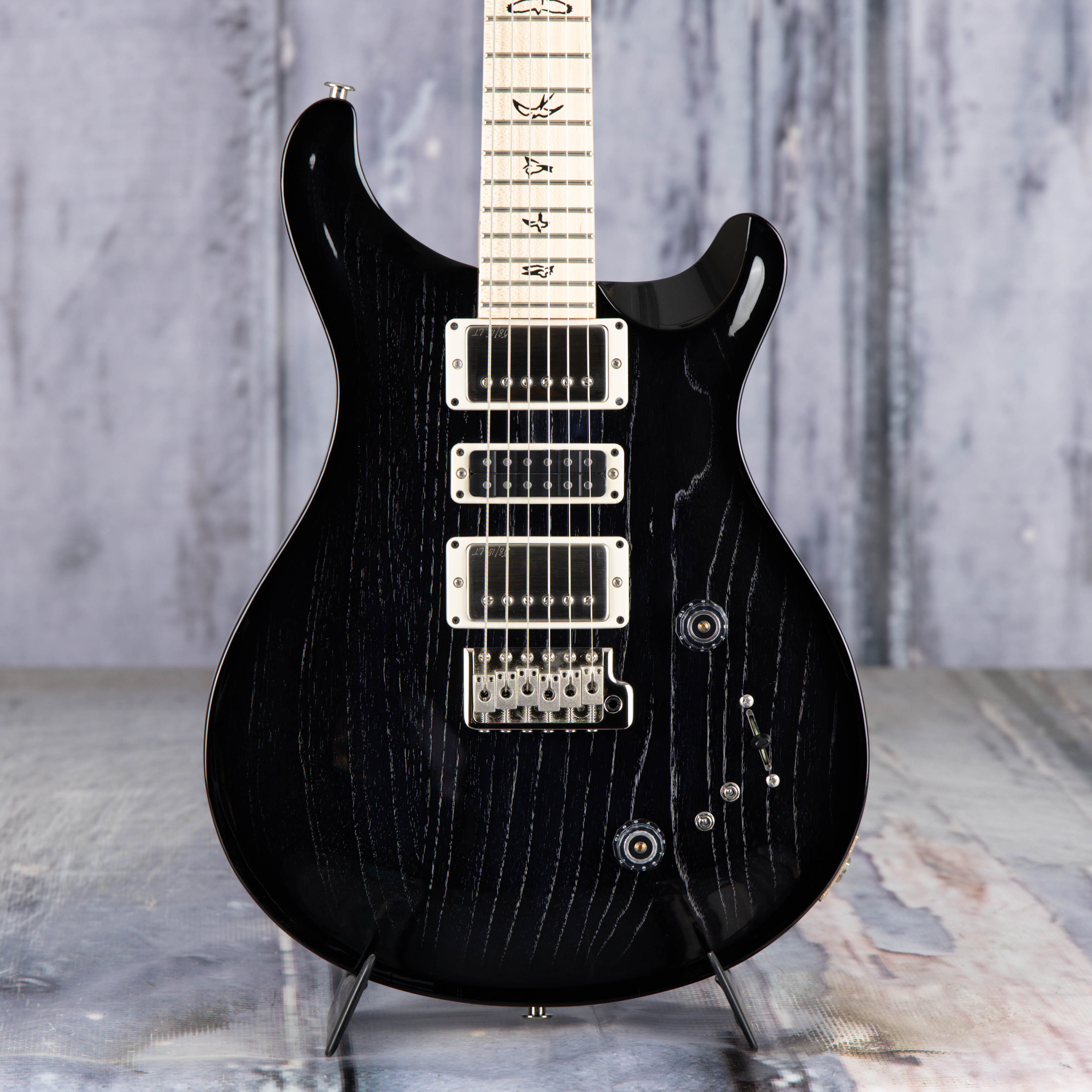 Paul Reed Smith Swamp Ash Special Electric Guitar, Black Doghair Smokeburst, front closeup