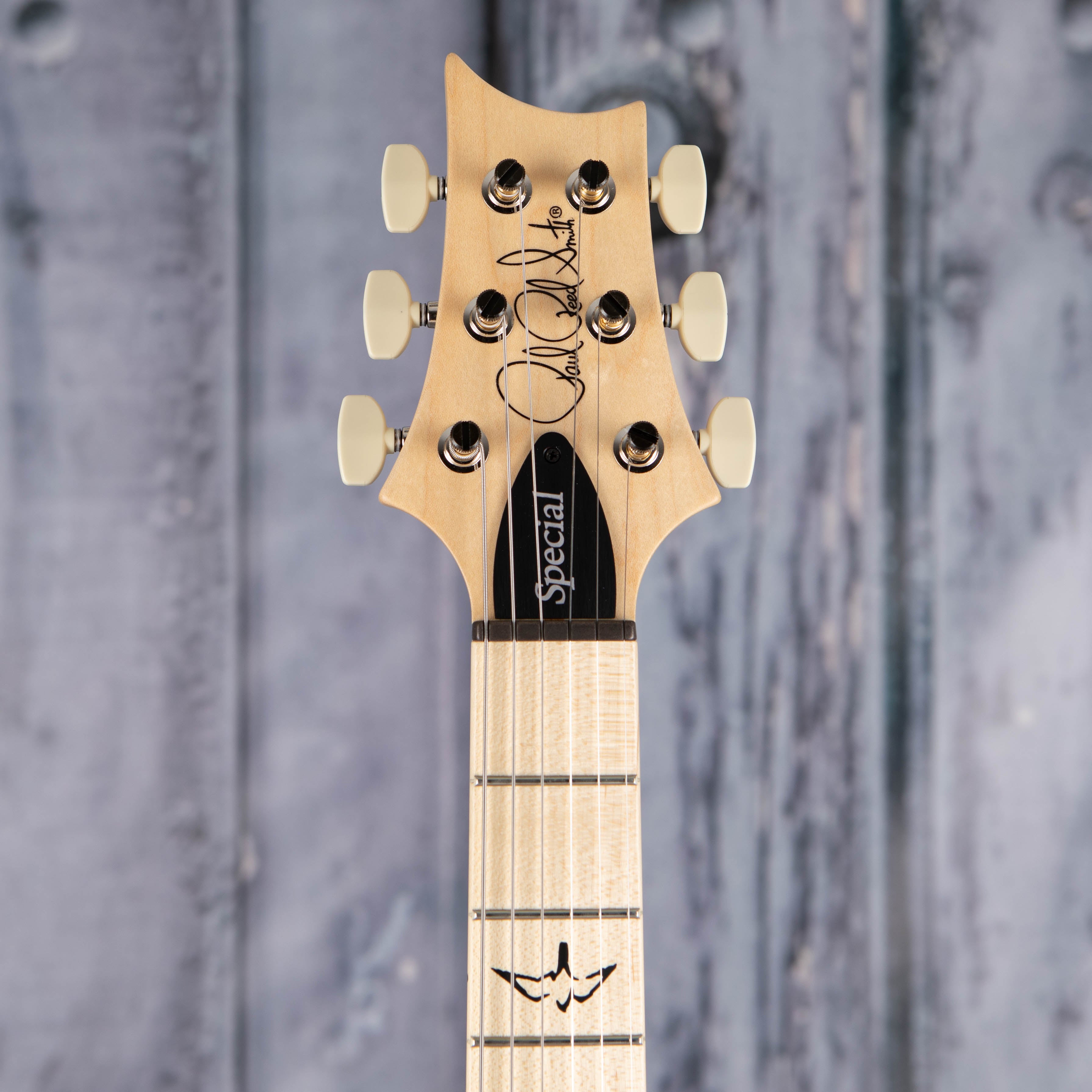 Paul Reed Smith Swamp Ash Special Electric Guitar, Jasper Smokeburst, front headstock