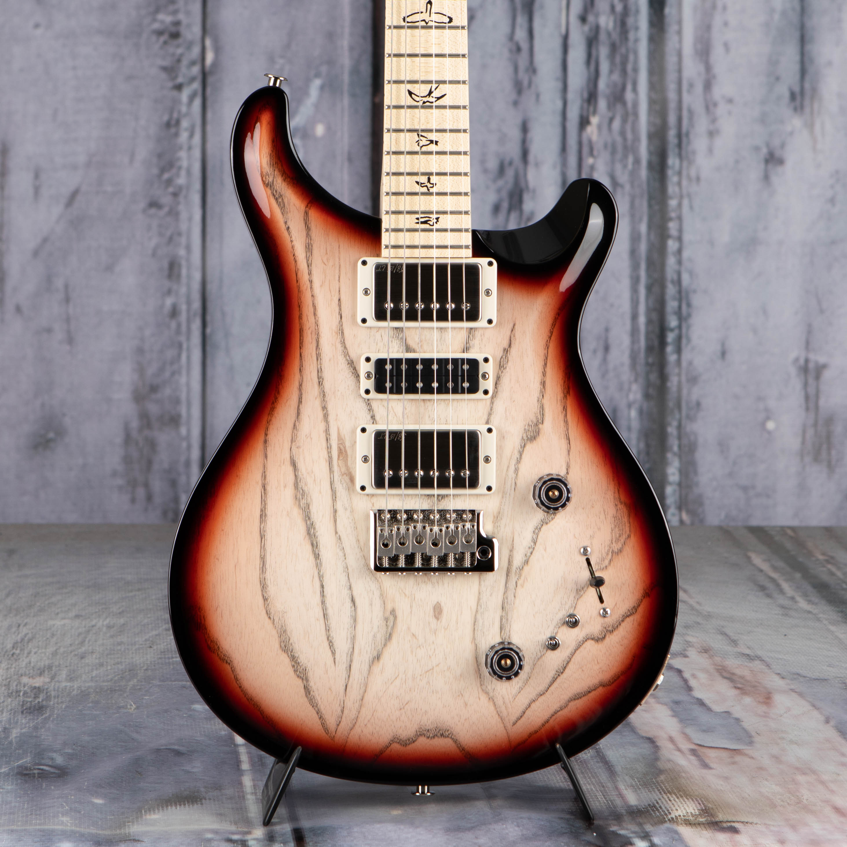 Paul Reed Smith Swamp Ash Special Electric Guitar, Jasper Smokeburst, front closeup