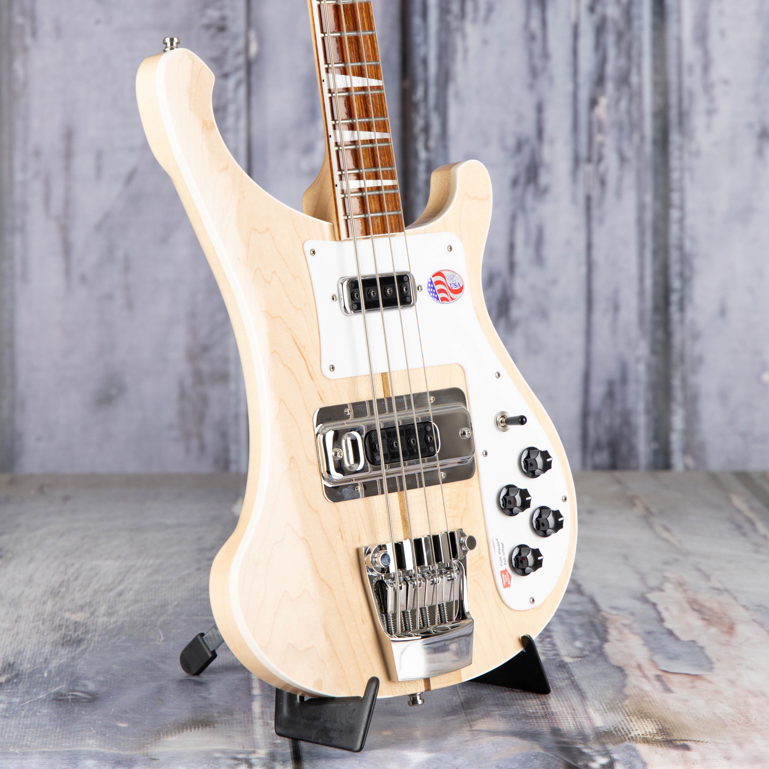 Rickenbacker 4003 Stereo Electric Bass Guitar, Mapleglo, angle
