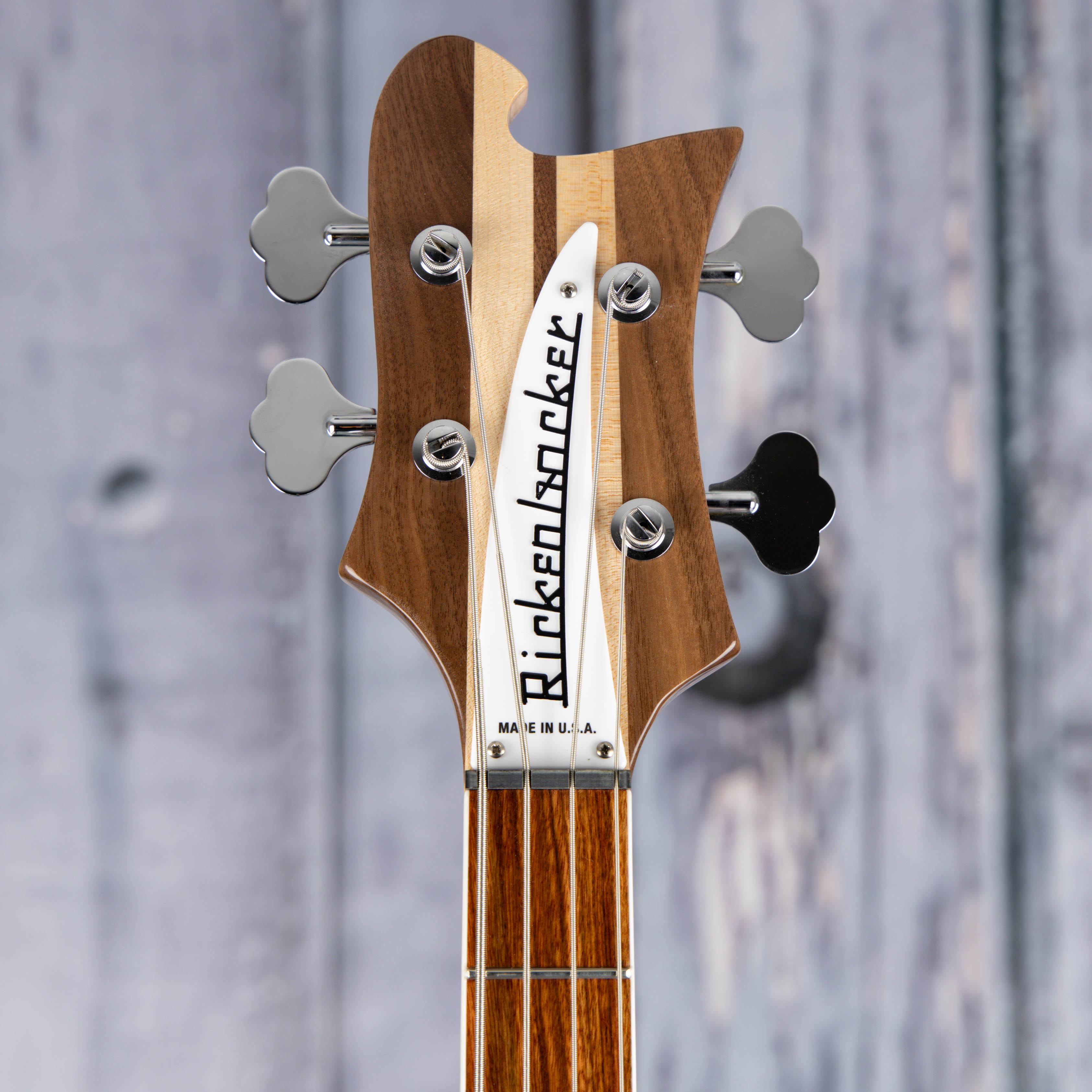 Rickenbacker 4003 Stereo Electric Bass Guitar, Mapleglo, front headstock