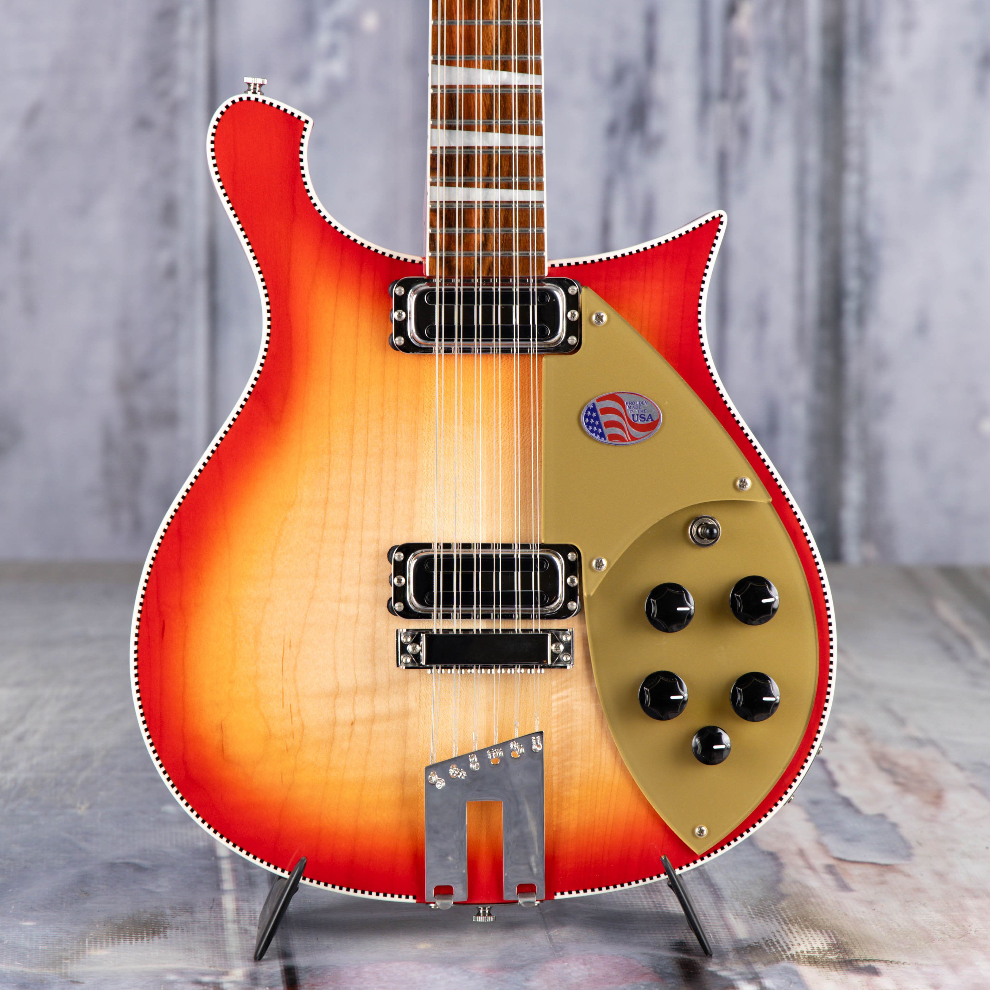 Rickenbacker 660/12 12-String Electric Guitar, Fireglo, front closeup