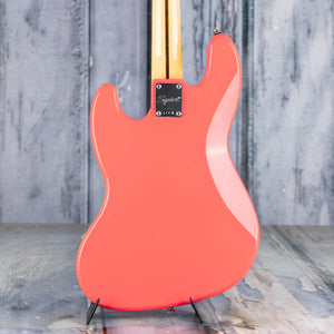 Squier Classic Vibe '60s Jazz Bass Guitar, Tahitian Coral, back closeup
