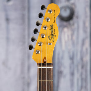 Squier Classic Vibe Custom Esquire Electric Guitar, Candy Apple Red, front headstock