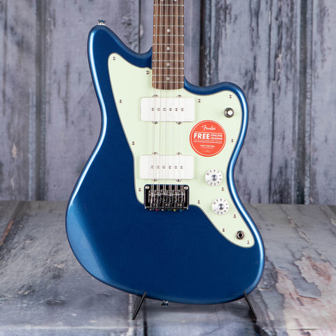 Squier Paranormal Jazzmaster XII 12-String Electric Guitar, Lake Placid Blue, front closeup
