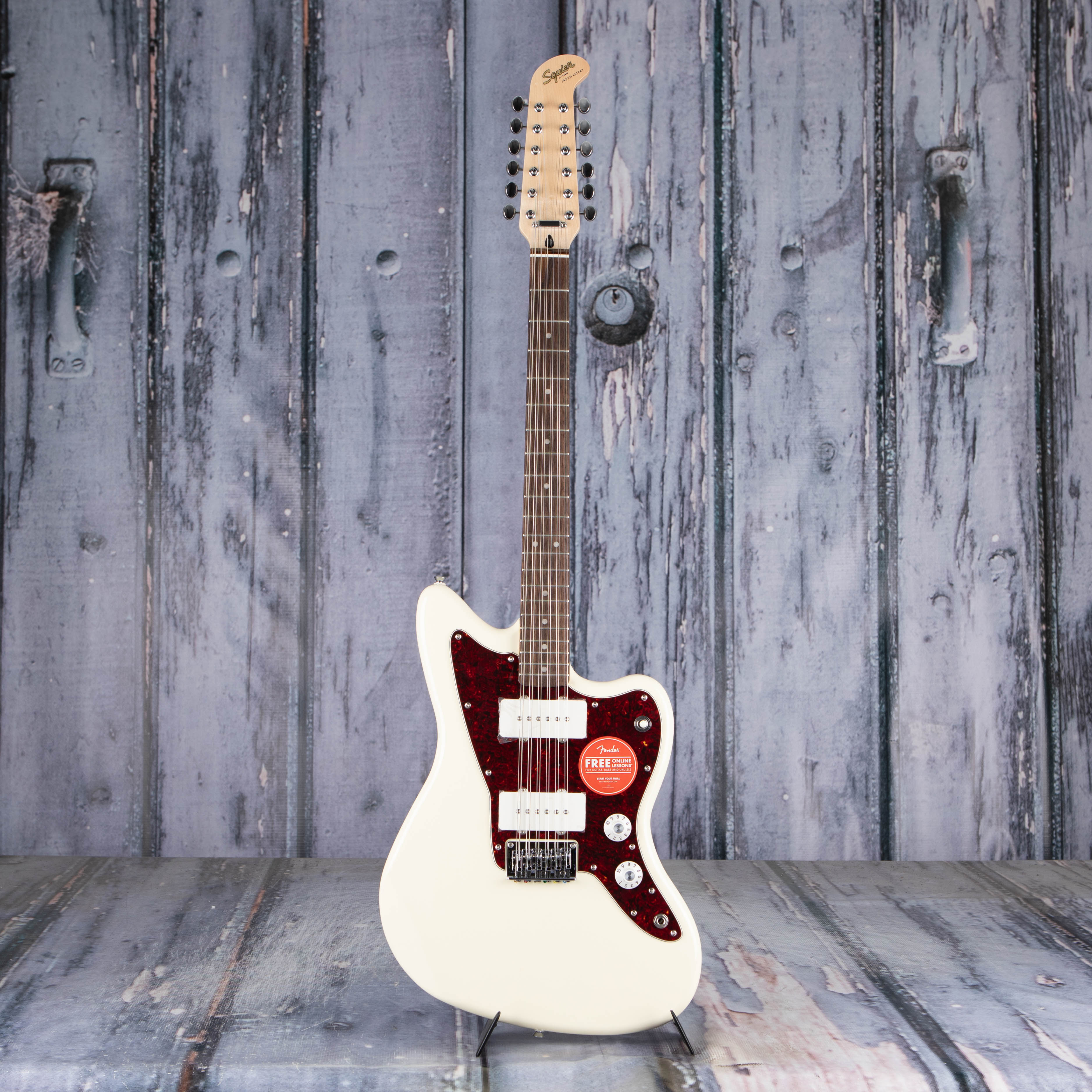 Squier Paranormal Jazzmaster XII 12-String Electric Guitar, Olympic White, front