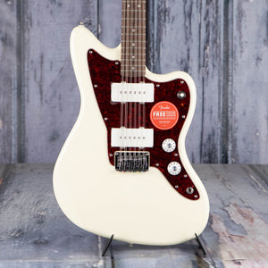 Squier Paranormal Jazzmaster XII 12-String Electric Guitar, Olympic White, front closeup