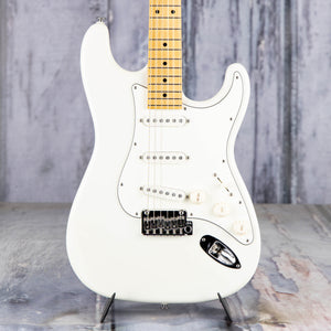 Suhr Classic S Electric Guitar, SSS, Maple Fingerboard, Olympic White, front closeup