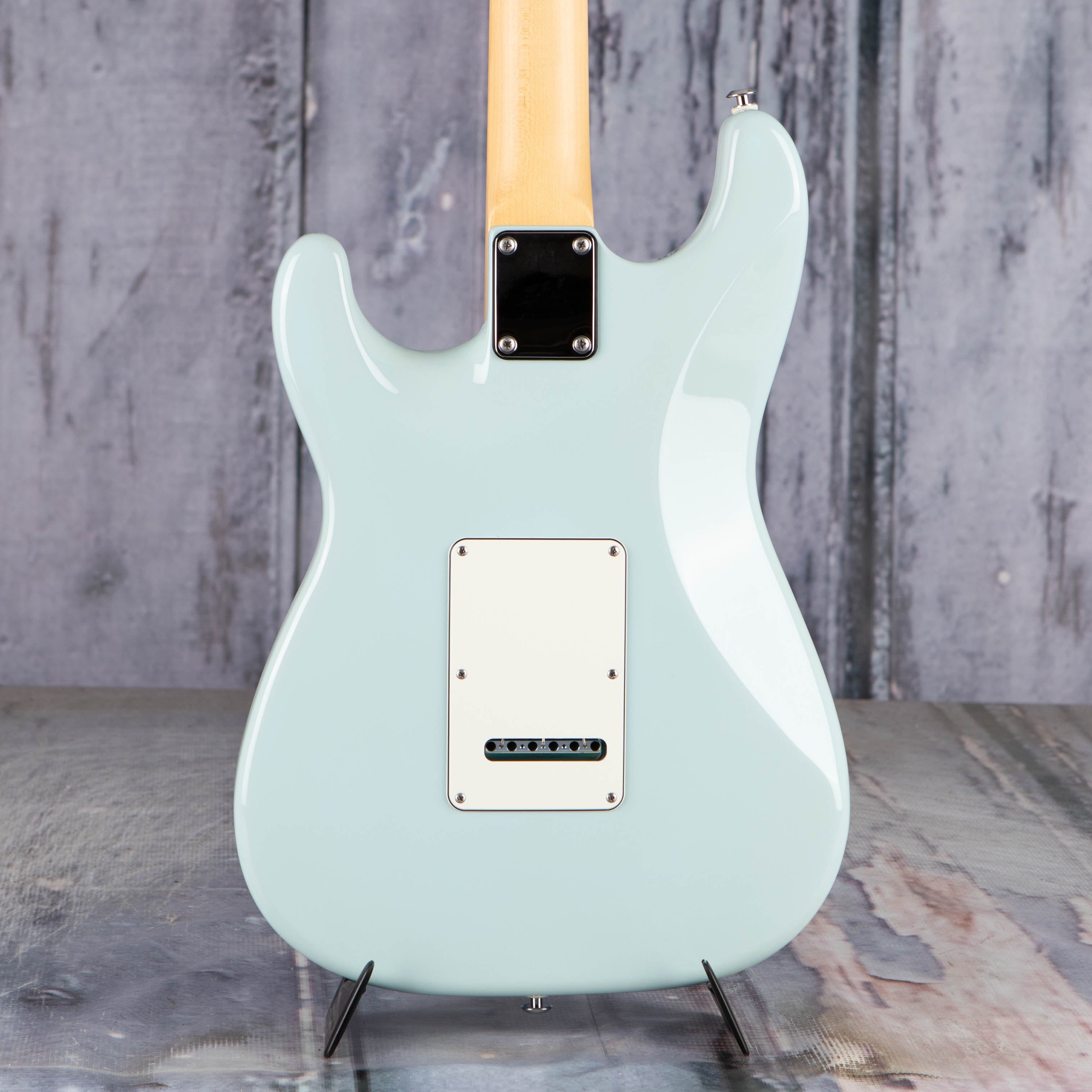 Suhr Classic S Electric Guitar, SSS, Sonic Blue, back closeup