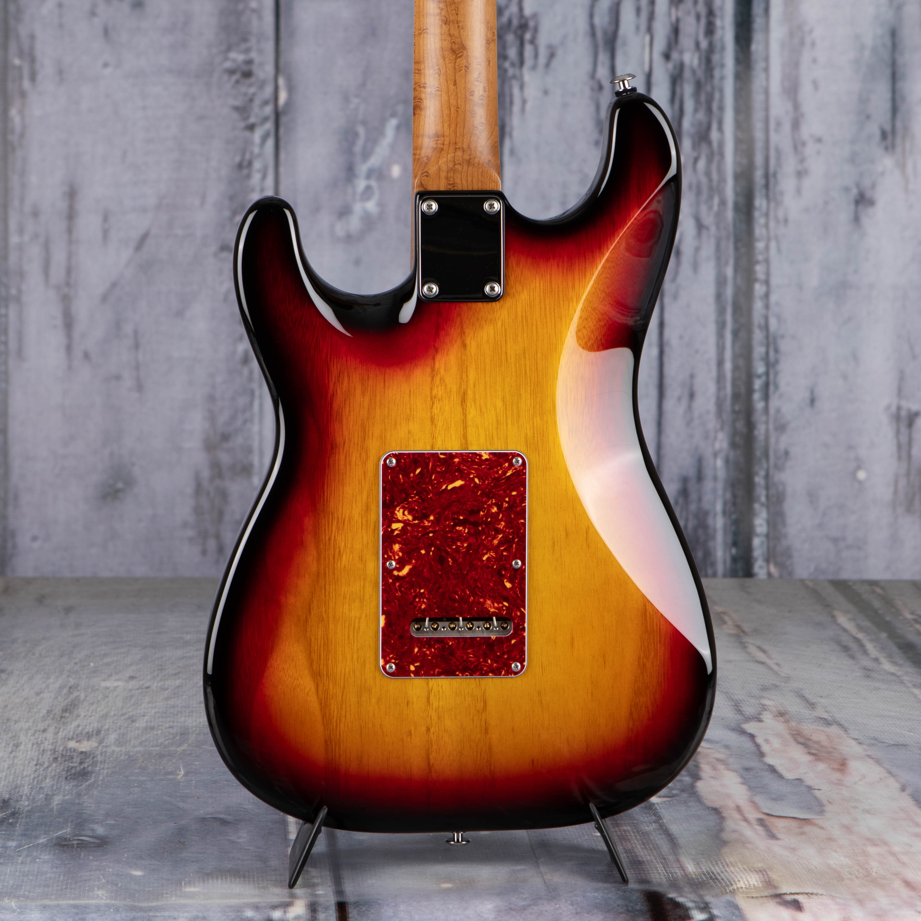 Suhr Classic S Paulownia Electric Guitar, 3-Tone Burst, back closeup