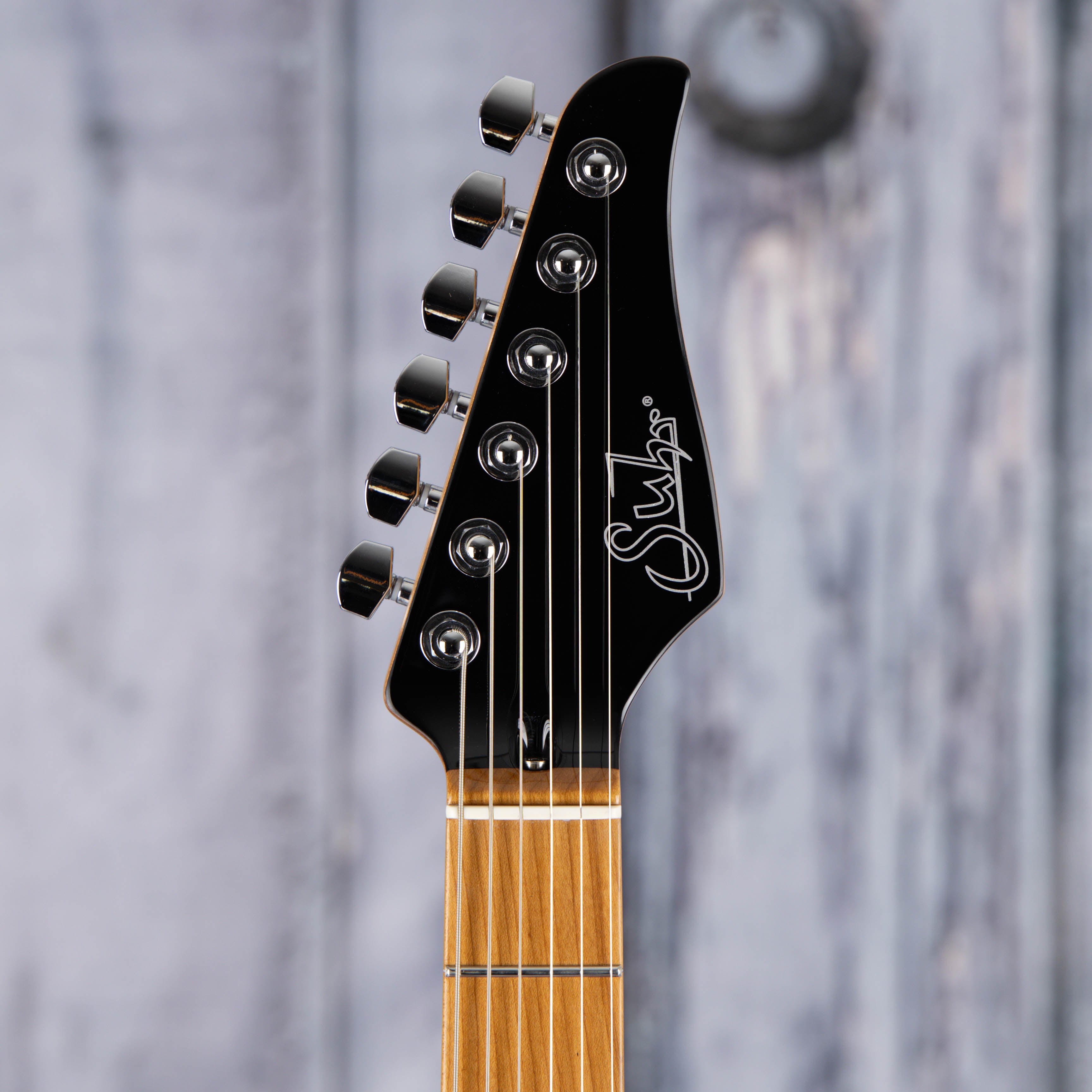 Suhr Modern Plus HSH Electric Guitar, Bengal Burst, front headstock