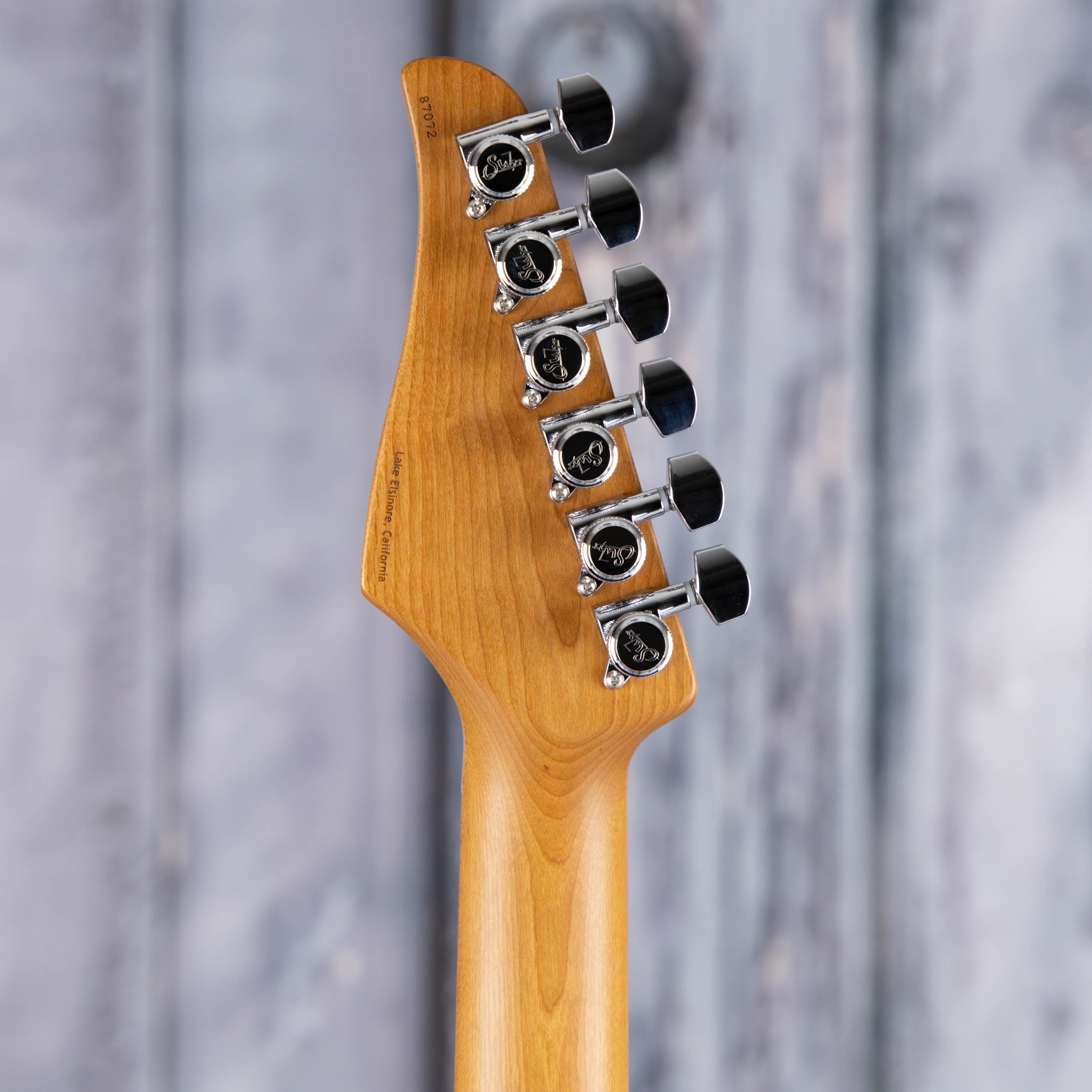 Suhr Modern Plus HSH Electric Guitar, Bengal Burst, back headstock