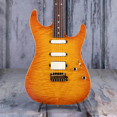 Suhr Standard Legacy Electric Guitar, Suhr Burst, front closeup